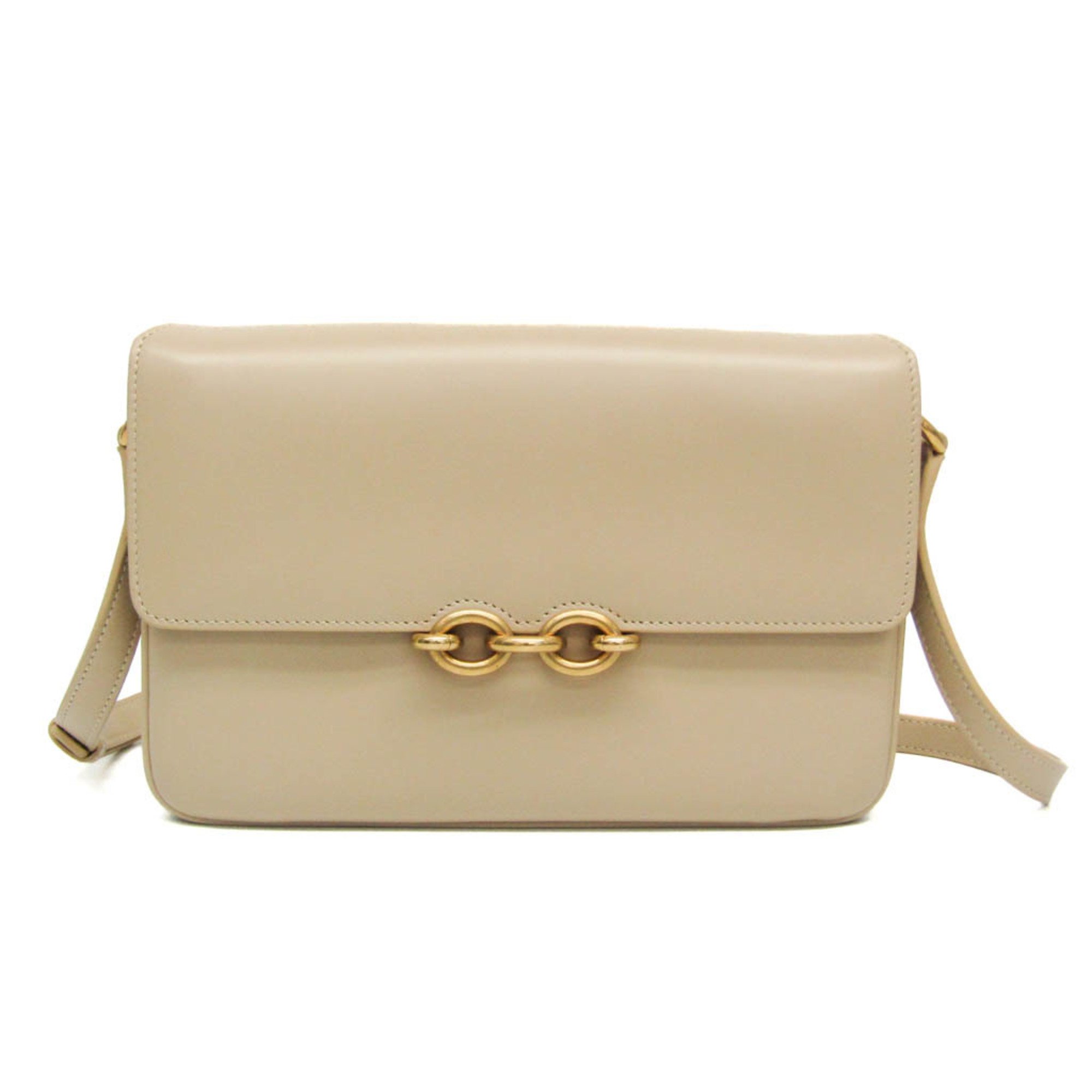 Rakuten - サン・ローラン(Saint Laurent) マイヨンサッチェル 649795 レディース レザー ショルダーバッグ ベージュ【中古】