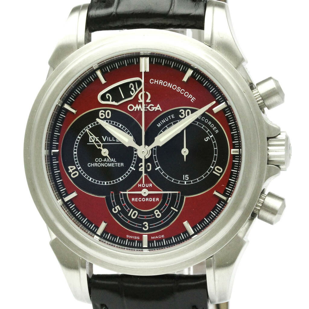 オメガ (OMEGA) デビル クロノスコープ コーアクシャル ステンレススチール レザー 自動巻き ...