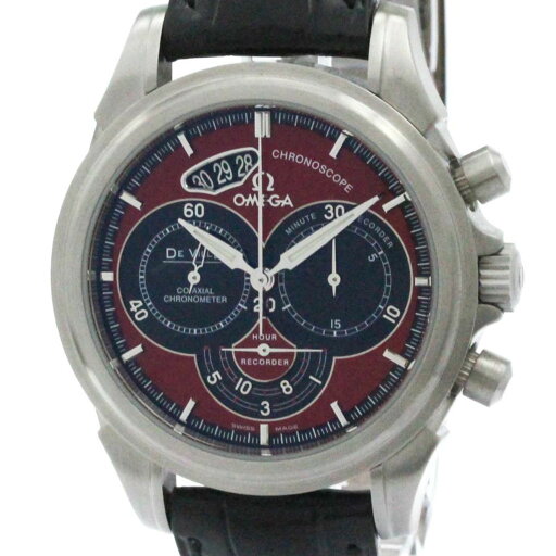 オメガ (OMEGA) デビル クロノスコープ コーアクシャル ステンレススチール レザー 自動巻き メンズ 時計 4851.61.31 (外装仕上げ済み)【中古】 オメガ (OMEGA) デビル クロノスコープ コーアクシャル ステンレススチール レザー 自動巻き メンズ 時計 4851.61.31 (外装仕上げ済み)【中古】