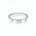カルティエ(Cartier) ミニラブ 1P ダイヤモンド リング K18ホワイトゴールド(K18WG) ファッション ダイヤモンド バンドリング カラット/0...