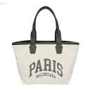 バレンシアガ(Balenciaga) ジャンボ スモール 692068 レディース,メンズ キャンバス,レザー トートバッグ ブラック,オフホワイト【中古】