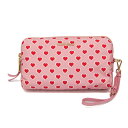 ミュウミュウ(Miu Miu) ハート 5NE457 レディース ナイロン ポーチ ピンク,レッド,ホワイト【中古】