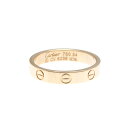カルティエ(Cartier) ミニラブ リング K18ピンクゴールド(K18PG) ファッション 無し バンドリング ピンクゴールド(PG)【中古】