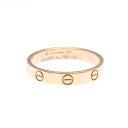 カルティエ(Cartier) ミニ ラブ リング K18ピンクゴールド(K18PG) ファッション 無し バンドリング ピンクゴールド(PG)【中古】