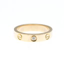 カルティエ(Cartier) ミニラブ リング 1P ダイヤモンド K18ピンクゴールド(K18PG) ファッション ダイヤモンド バンドリング ピンクゴールド...