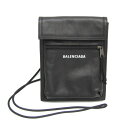 バレンシアガ(Balenciaga) EXPLORER POUCH 532298 メンズ,レディース レザー ショルダーバッグ ブラック【中古】