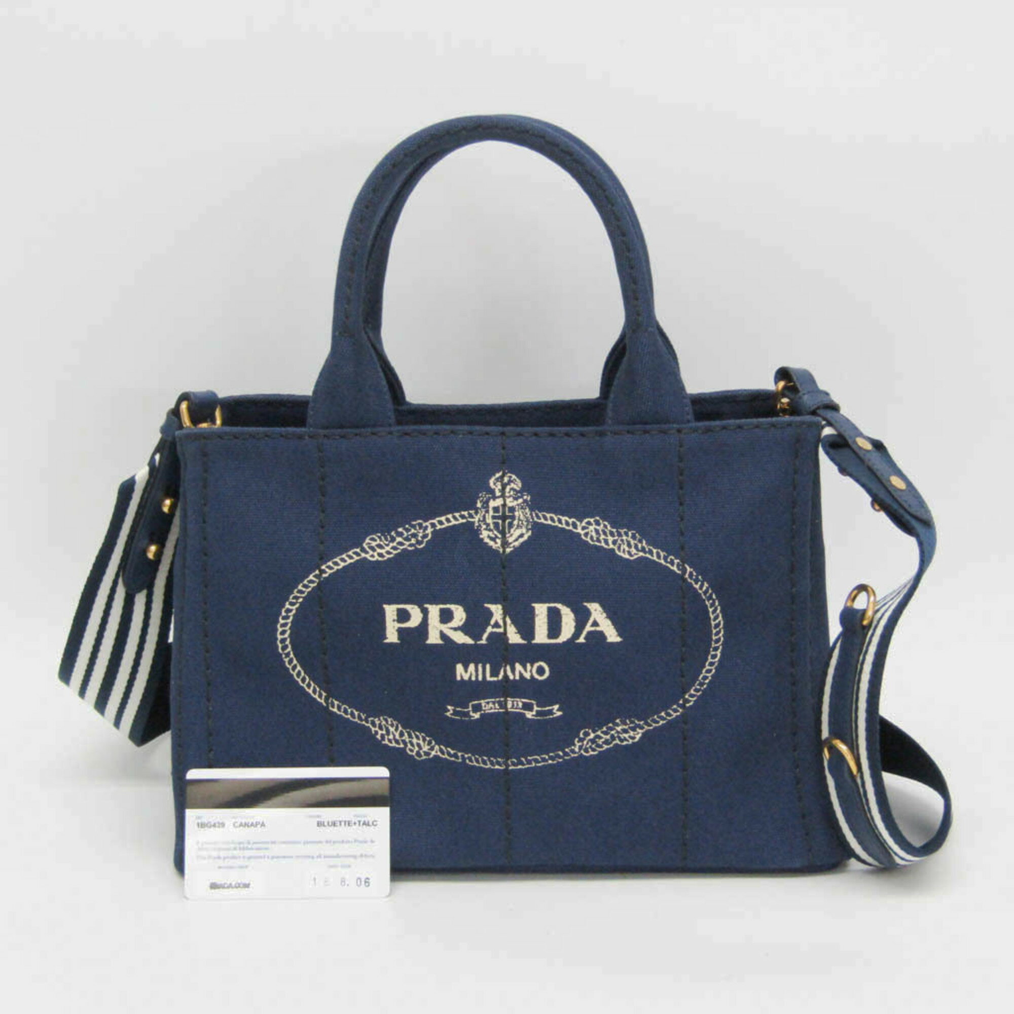 プラダ(Prada) カナパ Sサイズ 1BG439 レディース キャンバス ショルダーバッグ,ト...