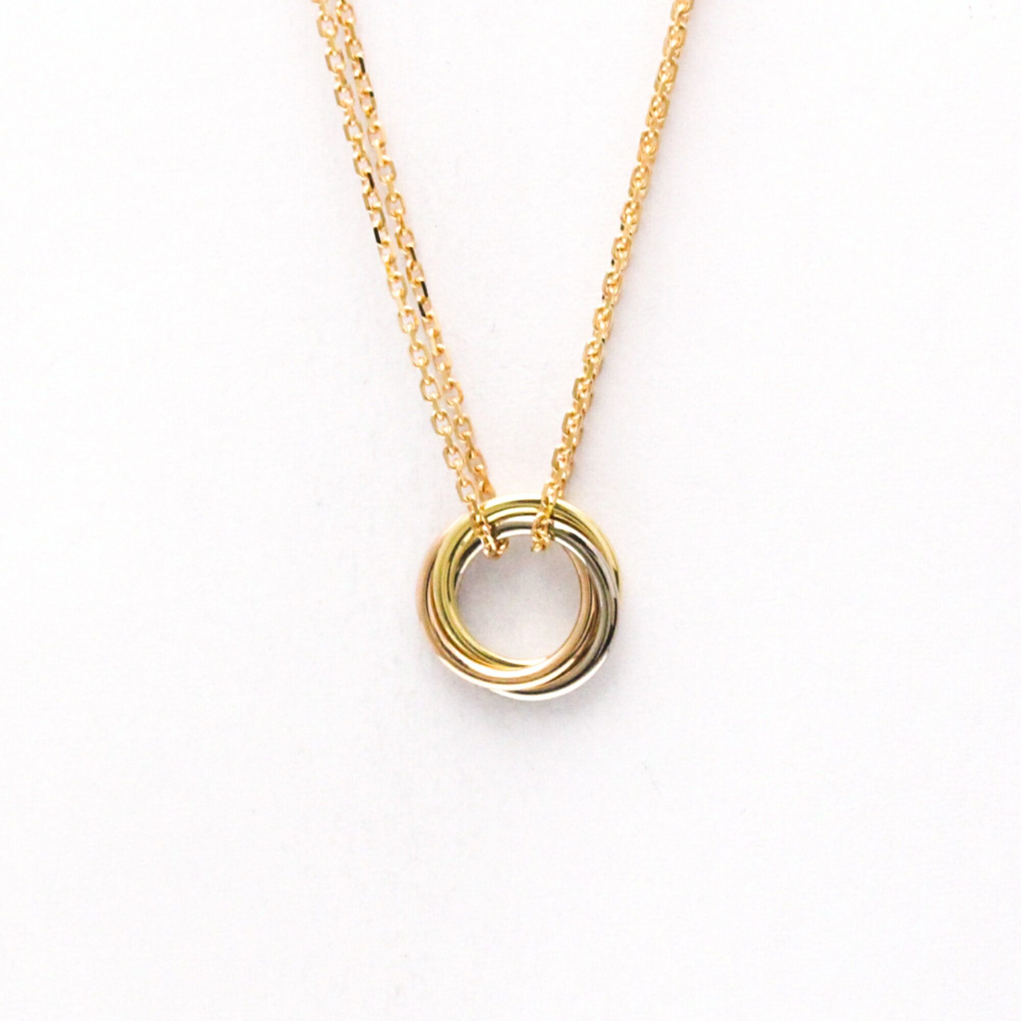 カルティエ(Cartier) K18イエローゴールド(K18YG),K18ピンクゴールド(K18PG),K18ホワイトゴールド(K18WG) 無し メンズ,レディース ファッション ペンダントネックレス (ゴールド) スウィート トリニティ ネックレス【中古】