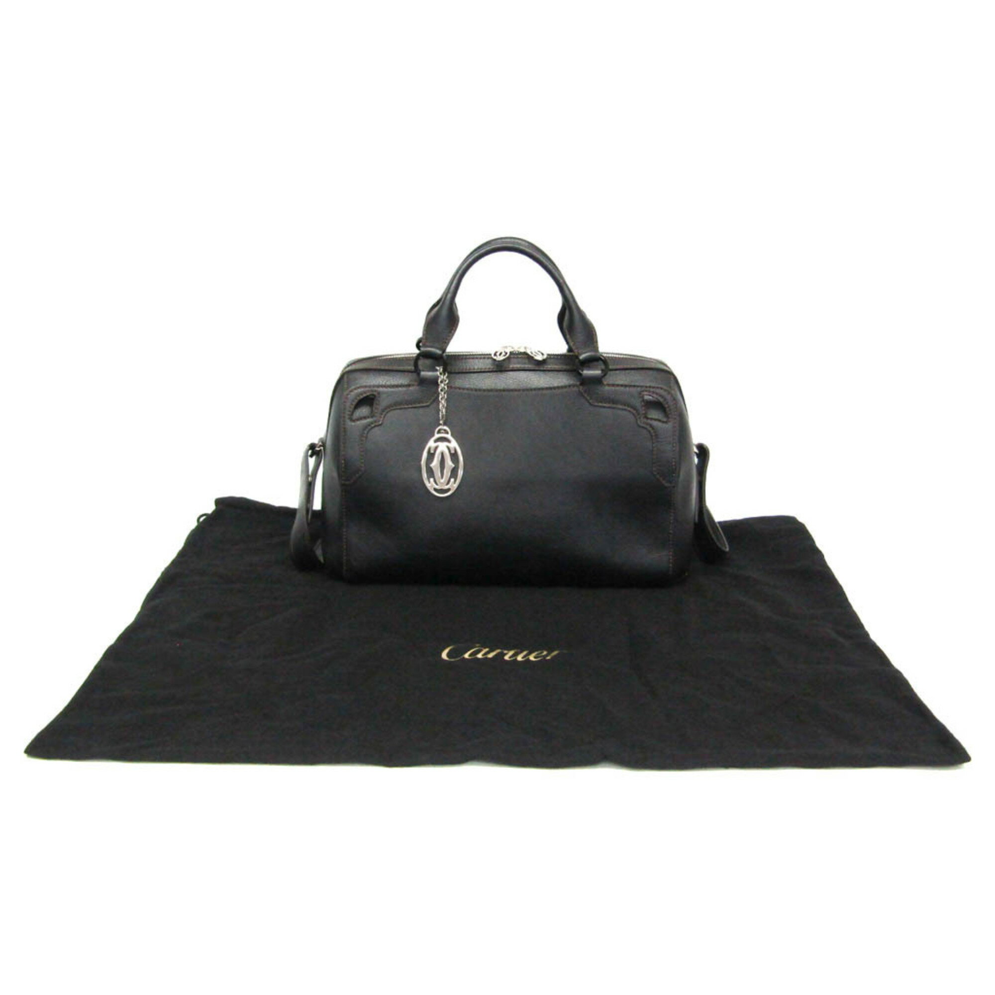 カルティエ(Cartier) マルチェロ スモールボストンバッグ レディース レザー ボス...
