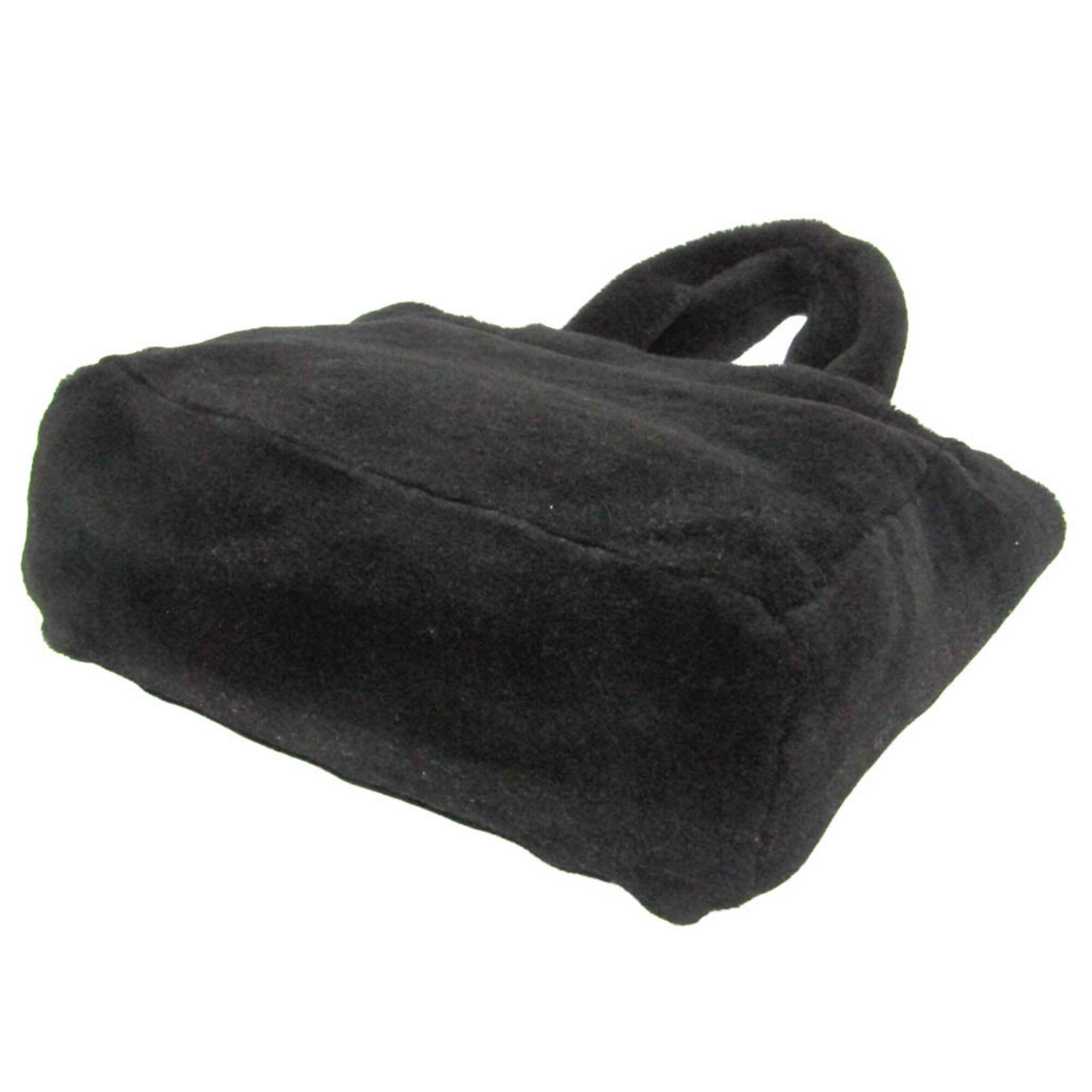 プラダ(Prada) MONTONE 1BF130 レディース,メンズ ファー トートバッグ ブラック【中古】