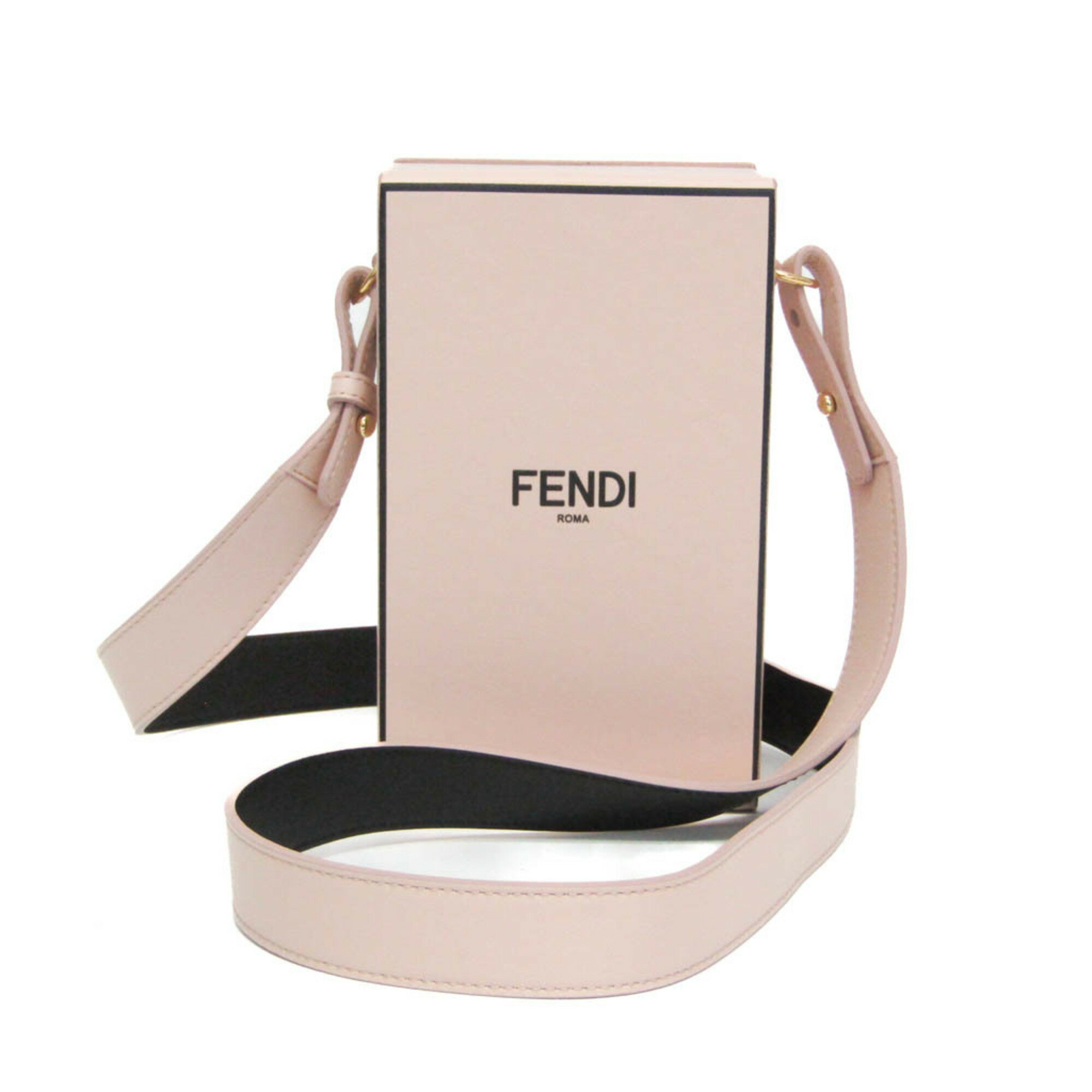 Rakuten - フェンディ(Fendi) ボックス 8BT339 レディース レザー ショルダーバッグ ピンク【中古】
