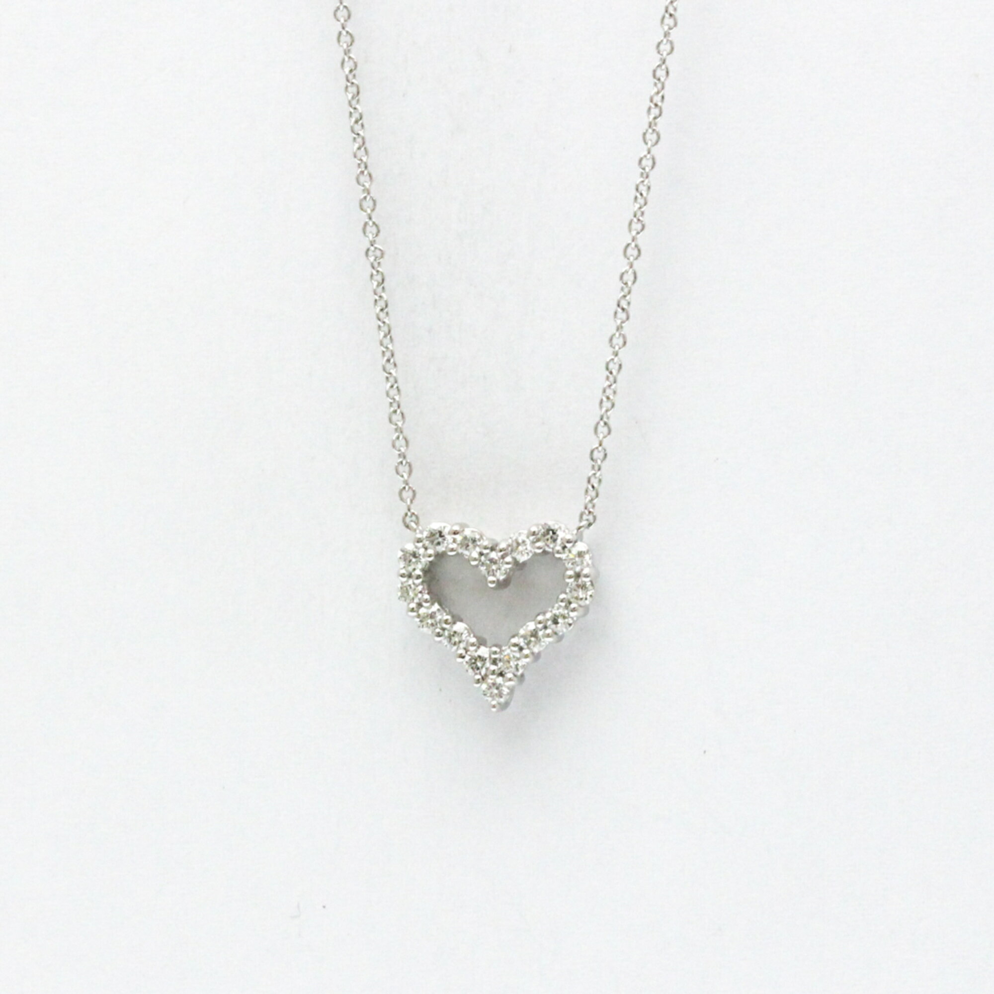 ティファニー(Tiffany) プラチナ ダイヤモンド メンズ,レディース ファッション ペンダントネックレス (シルバー) センチメンタル ハート ミニ ネックレス【中古】