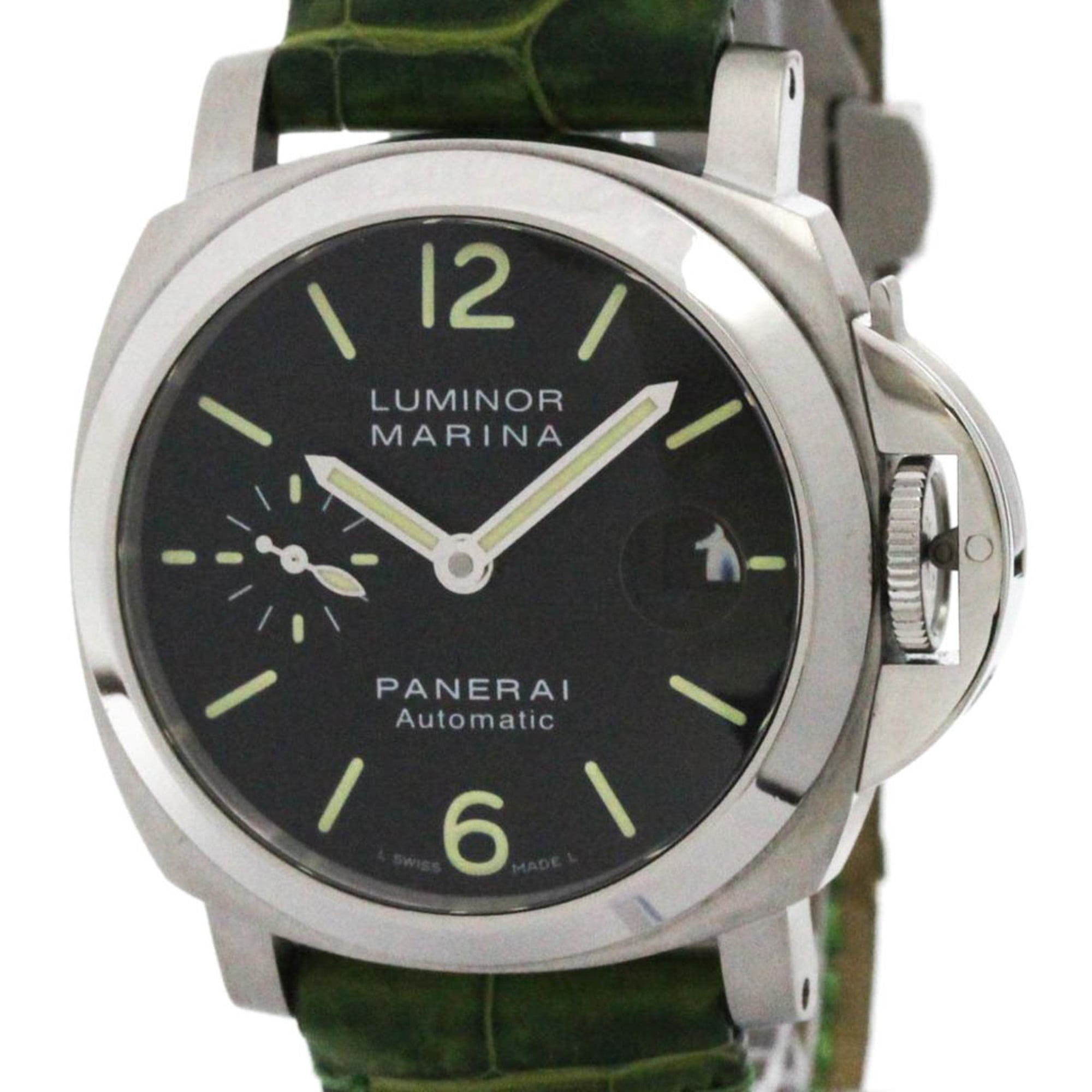パネライ (PANERAI) ルミノールマリーナ ステンレススチール レザー 自動巻き メンズ 時計 ...