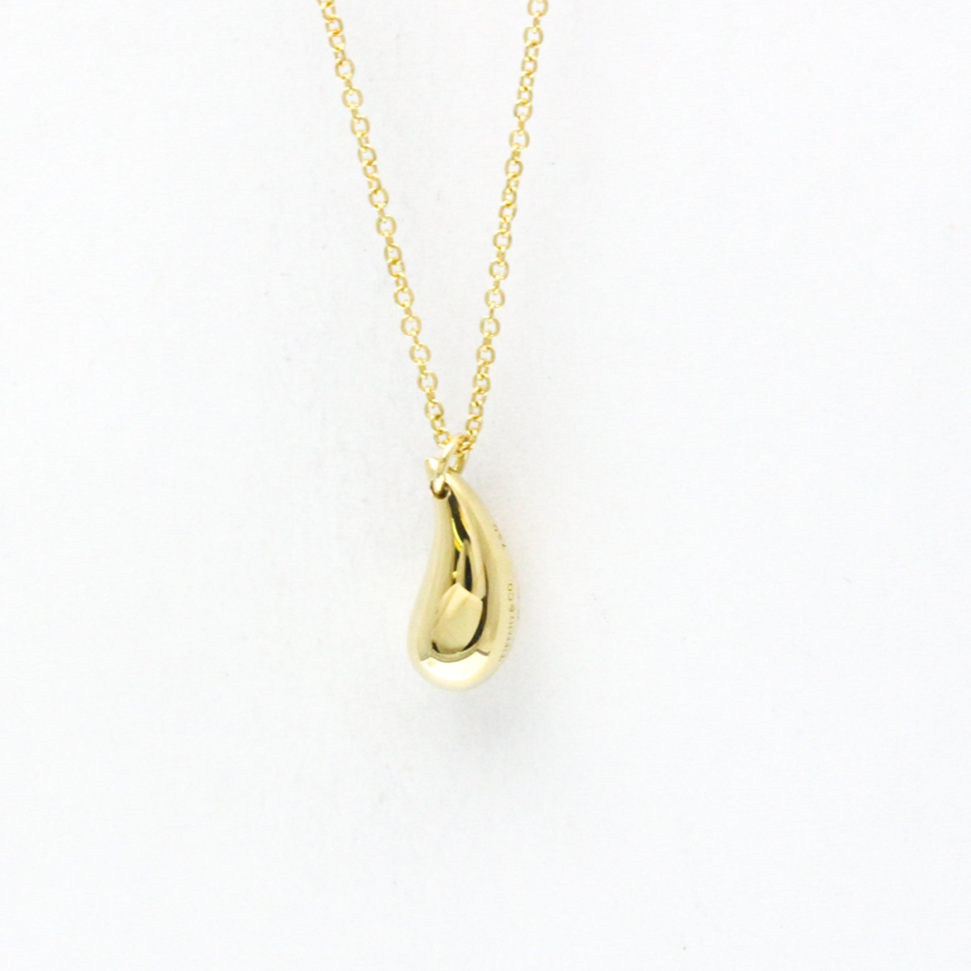 ティファニー(Tiffany) K18イエローゴールド(K18YG) 無し レディース,メンズ ファッション ペンダントネックレス (ゴールド) ティアドロップ ネックレス【中古】