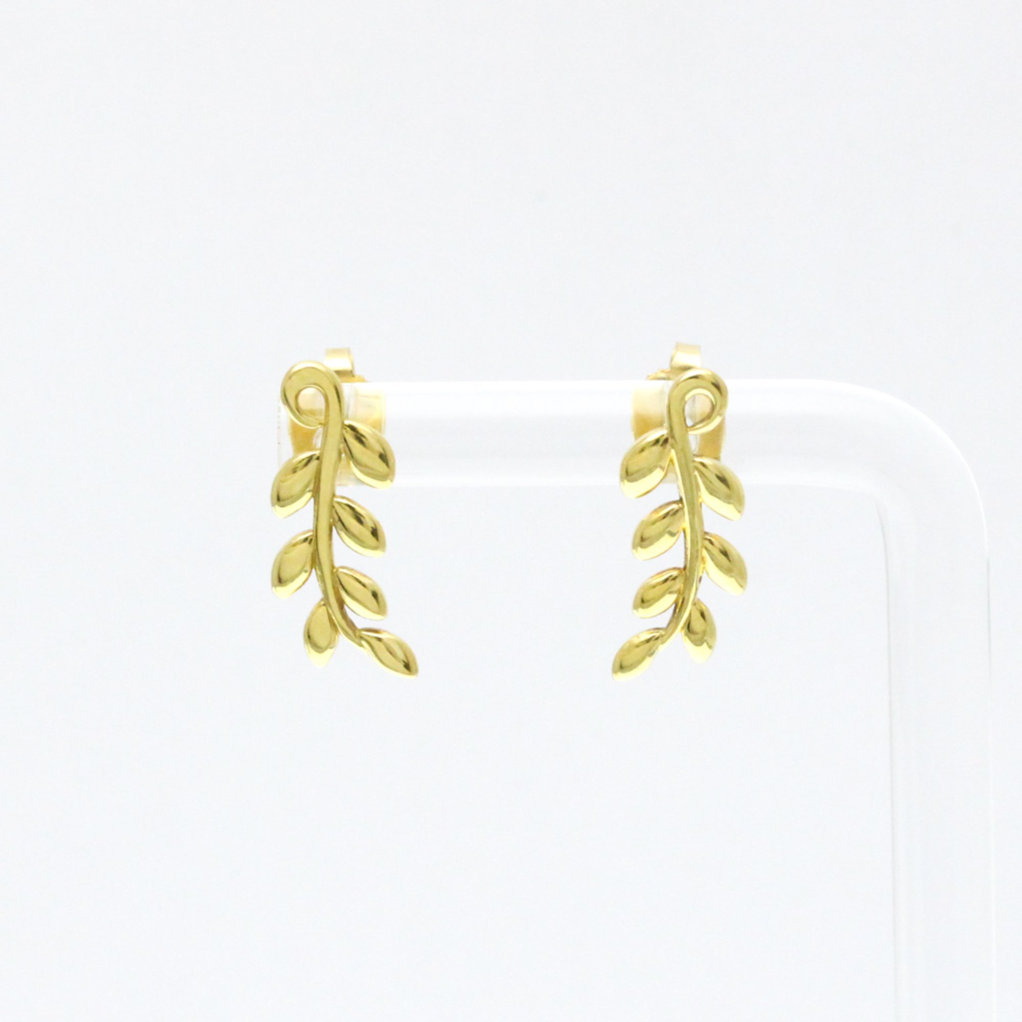 ティファニー(Tiffany) オリーブリーフ ピアス 無し K18イエローゴールド(K18YG) スタッドピアス ゴー..