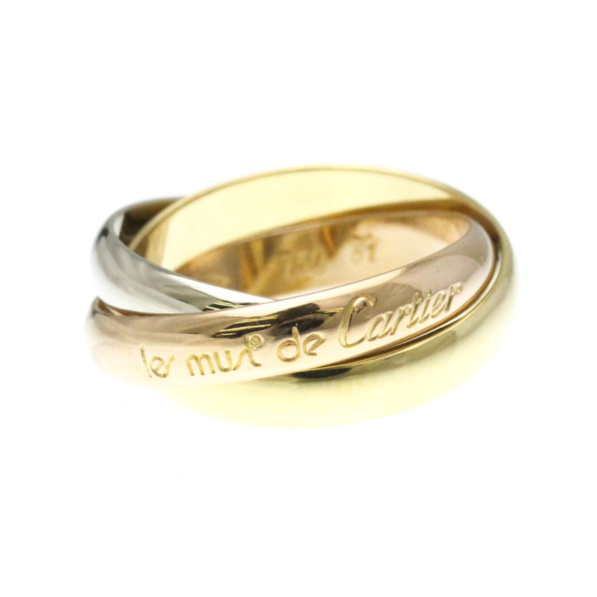 カルティエ(Cartier) トリニティ K18イエローゴールド(K18YG),K18ピンクゴールド(K18PG),K18ホワイトゴールド(K18WG) ファッション 無し バンドリング ゴールド【中古】