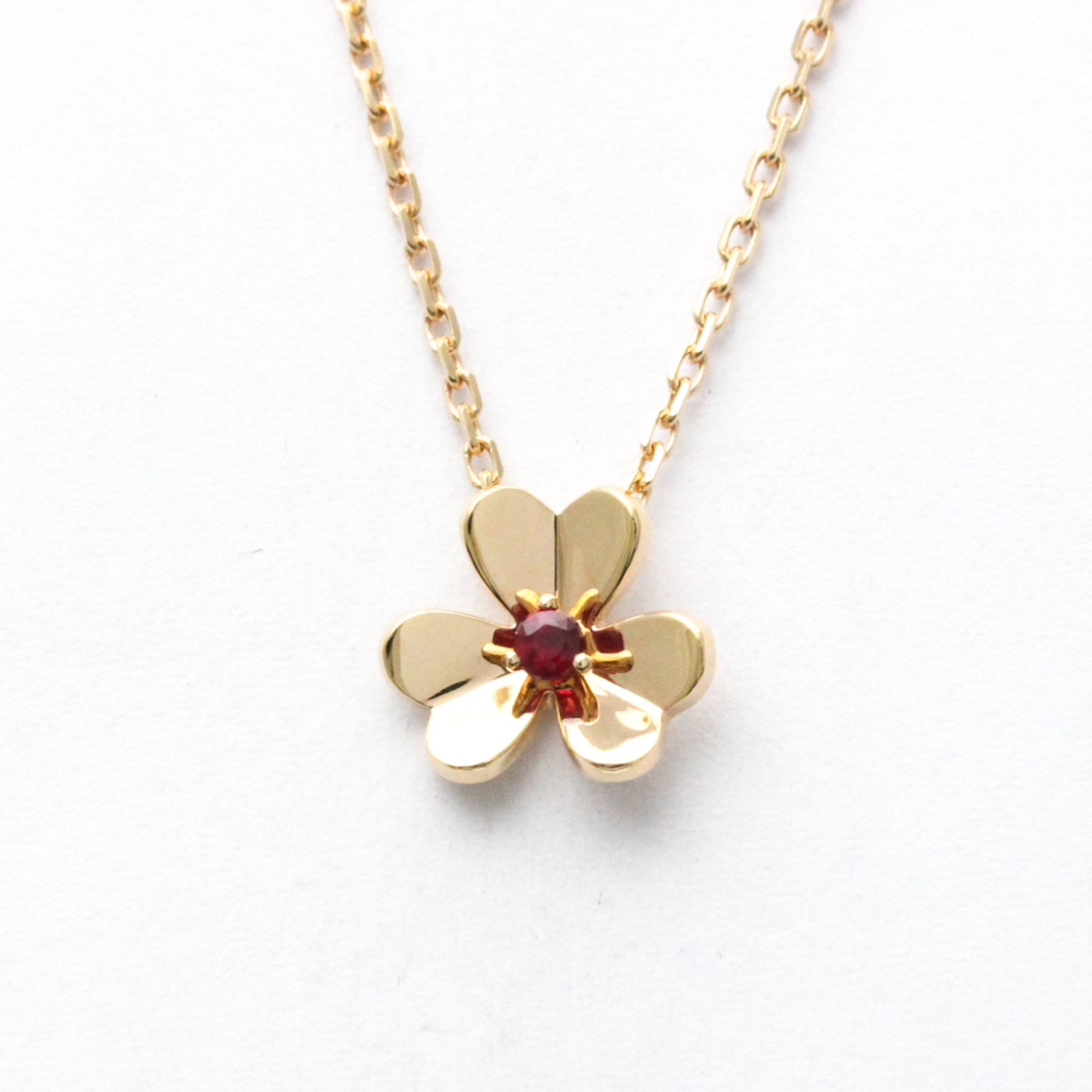 ヴァン・クリーフ＆アーペル(Van Cleef & Arpels) K18ピンクゴールド(K18PG) ルビー レディース,メンズ ファッション ペンダントネックレス (ピンクゴールド(PG)) フリヴォル ネックレス ミニモデル【中古】のサムネイル