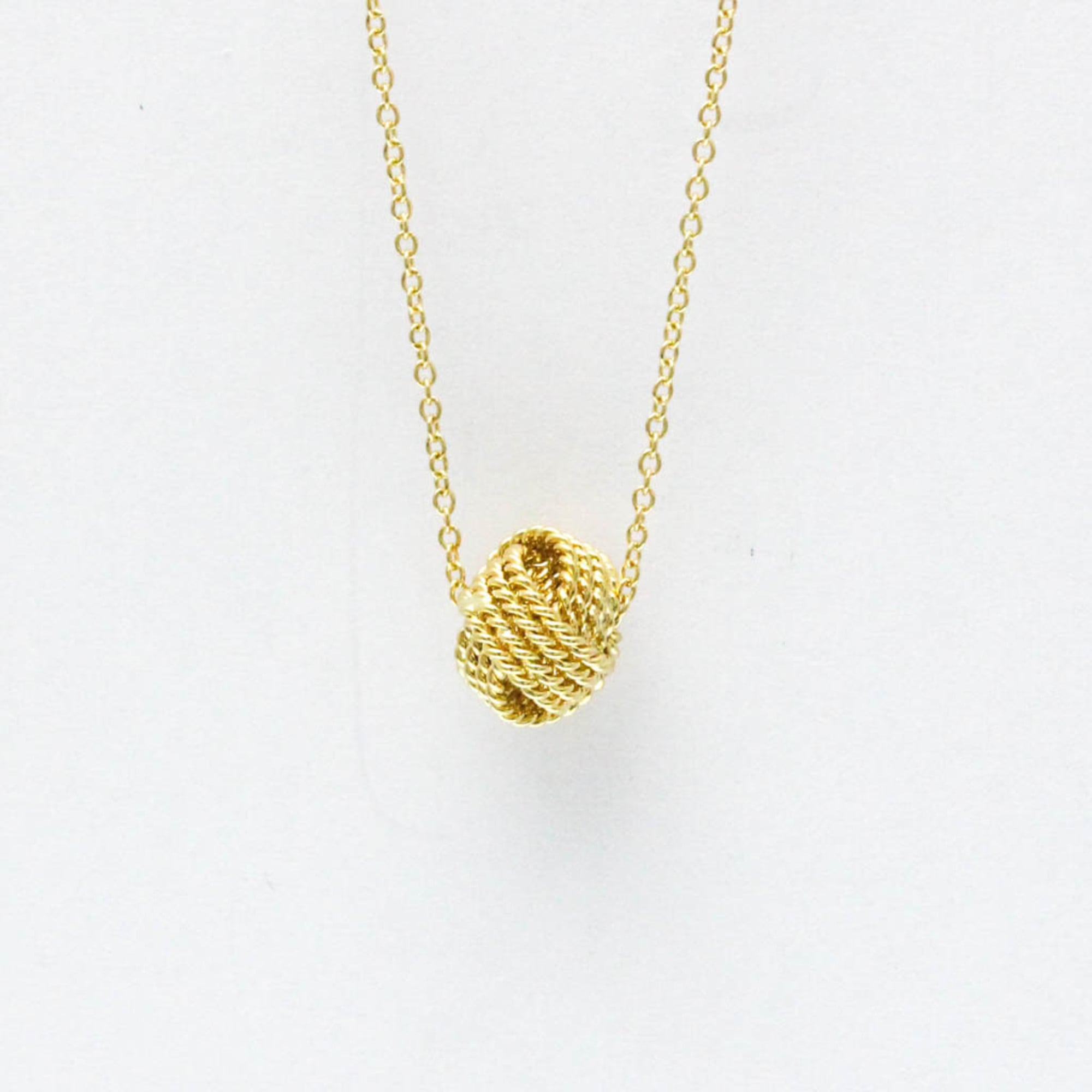 ティファニー(Tiffany) K18イエローゴールド(K18YG) 無し メンズ,レディース ファッション ペンダントネックレス (ゴールド) サマセットノットツイスト ネックレス【中古】