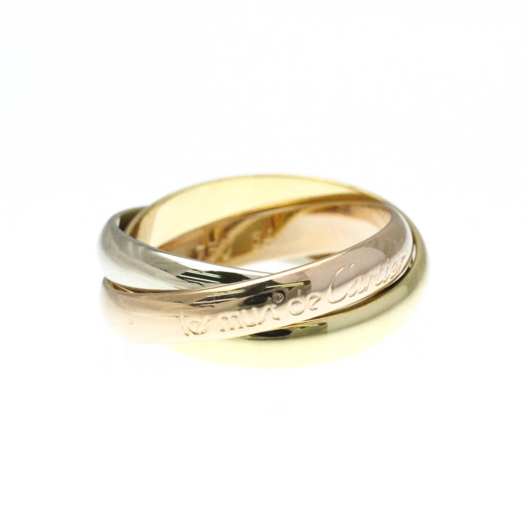 カルティエ(Cartier) トリニティ K18イエローゴールド(K18YG),K18ピンクゴールド(K18PG),K18ホワイトゴールド(K18WG) ファッション 無し バンドリング ゴールド【中古】