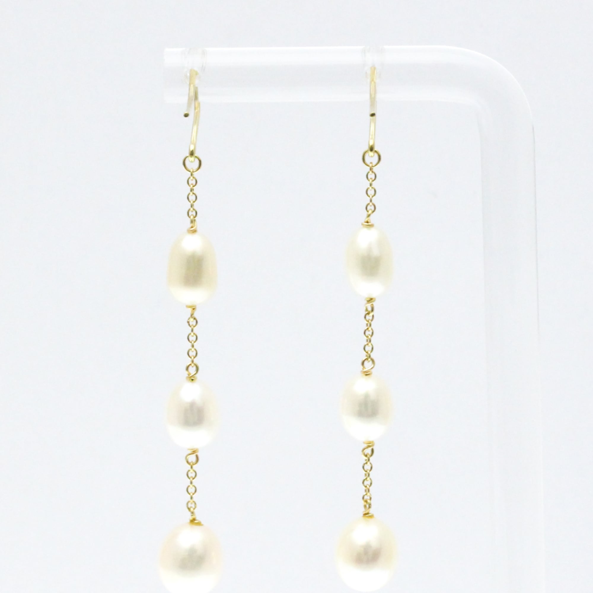 ティファニー(Tiffany) バイザヤード パール ピアス 真珠 K18イエローゴールド(K18YG) ドロップピアス ..