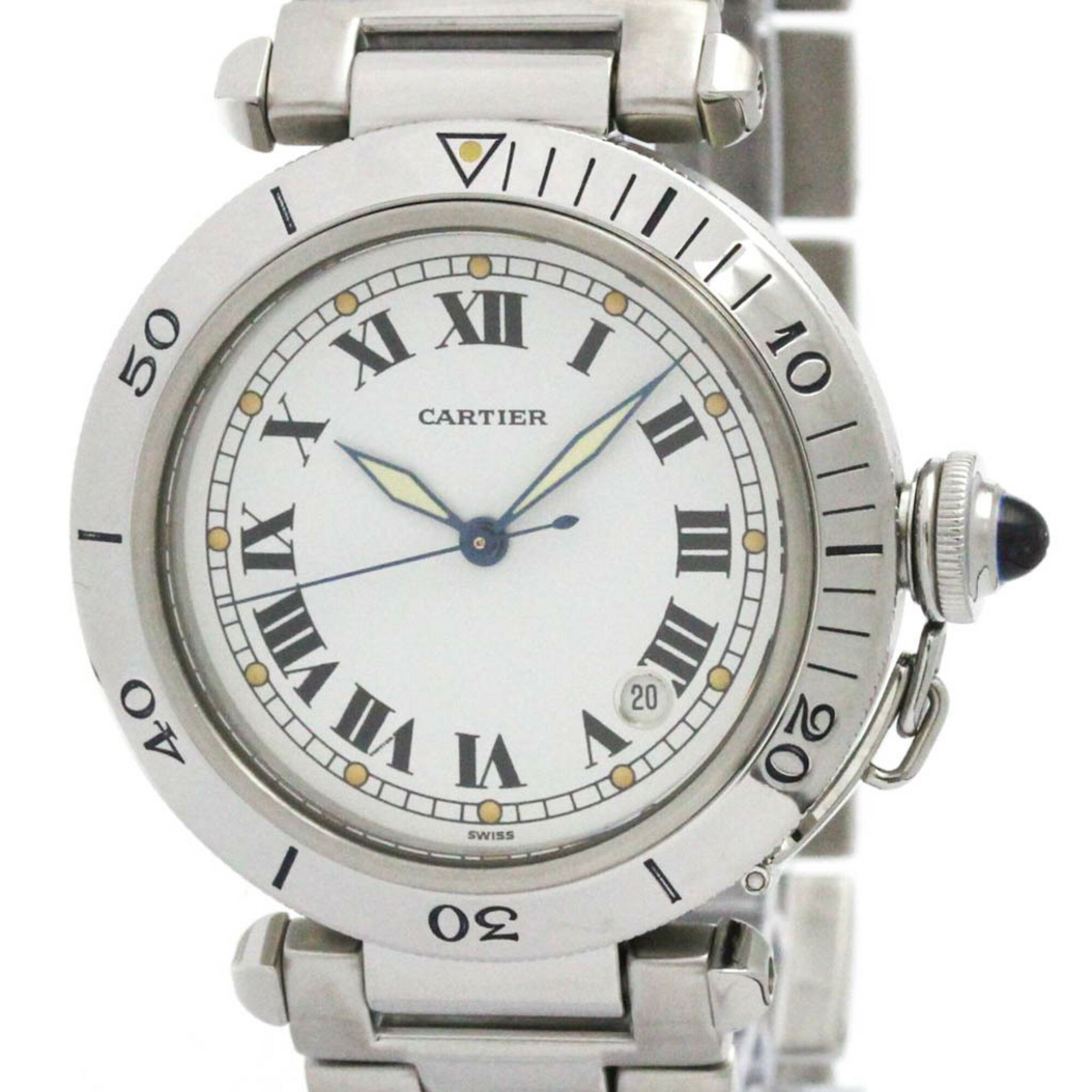 カルティエ (CARTIER) パシャ 38 ステンレススチール 自動巻き メンズ 時計 W31005H3 (外装仕上げ済み)【中古】