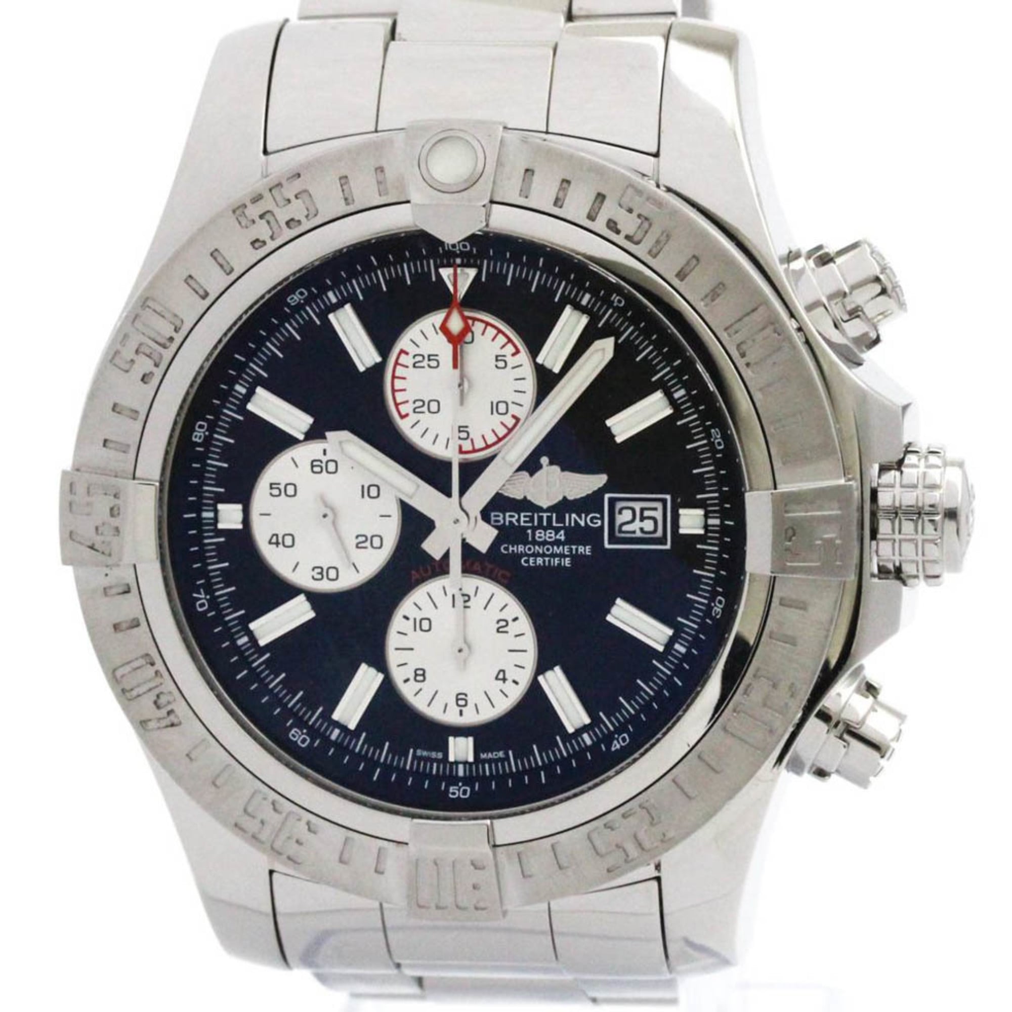 John Harrison - ブライトリング (BREITLING) スーパーアベンジャー ll クロノグラフ ステンレススチール 自動巻き メンズ 時計 A13371 (外装仕上げ済み)【中古】