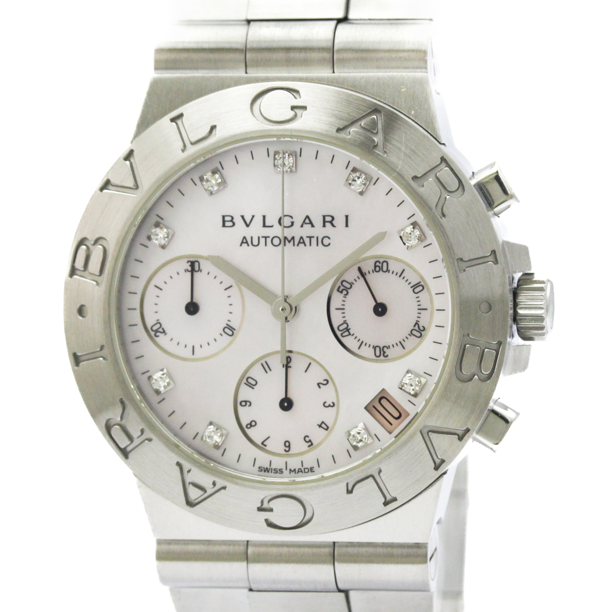 ブルガリ (BVLGARI) ディアゴノ スポーツ クロノグラフ ステンレススチール 自動巻き メンズ 時計 CH35S AUTO (外装仕上げ済み)【中古】