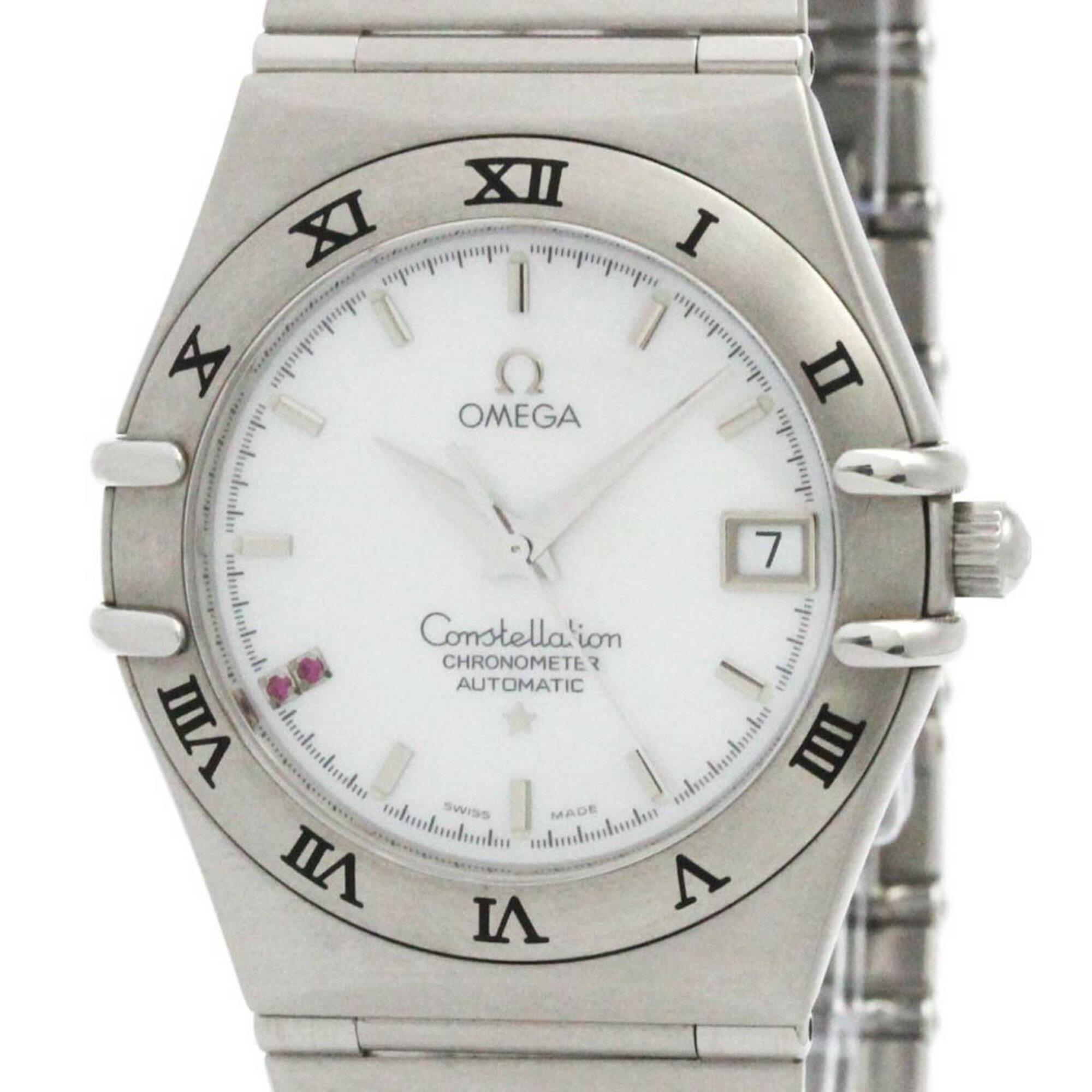 オメガ (OMEGA) コンステレーション ルビー シェル文字盤 限定 ステンレススチール 自動巻き メンズ 時計 1516.76 (外装仕上げ済み)【中古】