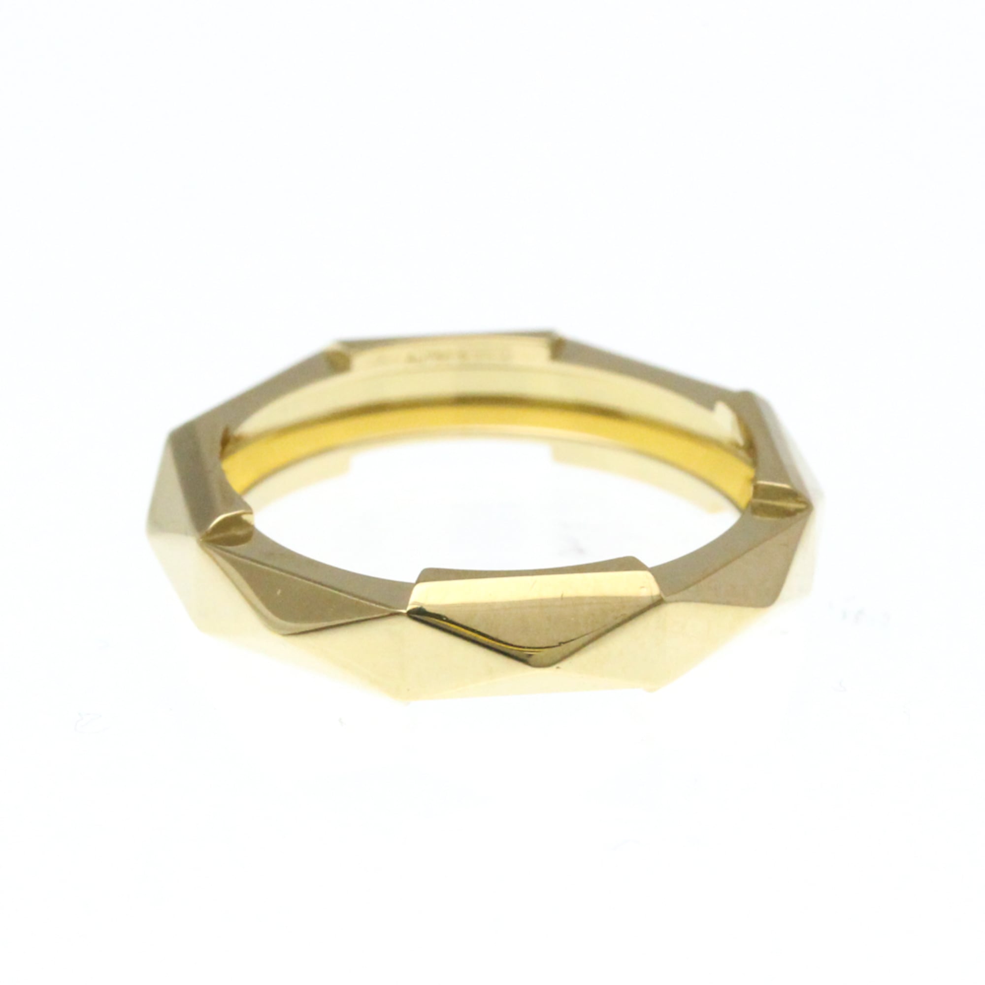 グッチ(Gucci) スタッズ リング K18イエローゴールド(K18YG) ファッション 無し バンドリング ゴールド【中古】