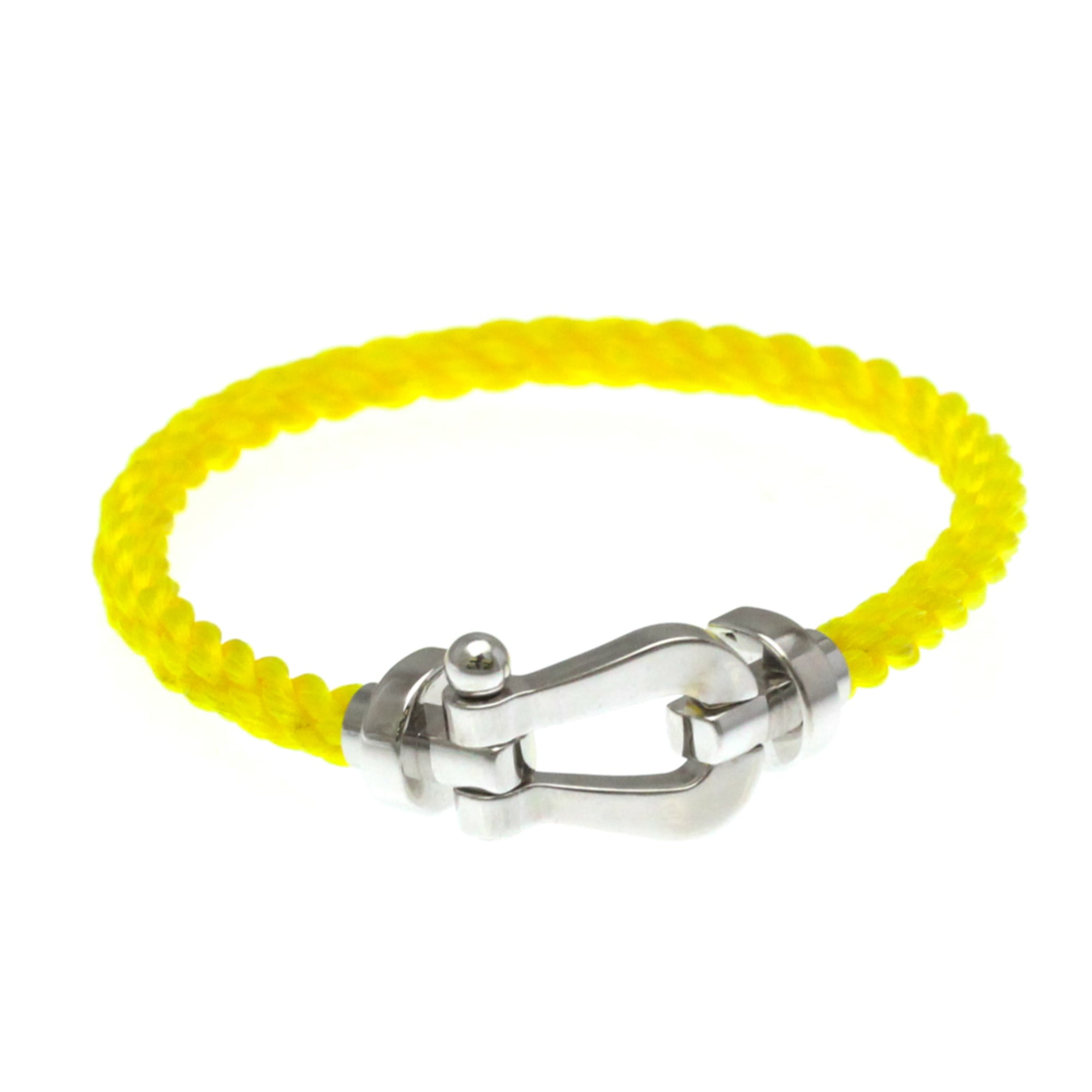 フレッド(Fred) フォース10 ブレスレット ラージサイズ K18ホワイトゴールド(K18WG) 無し チャームブレスレット シルバー【中古】