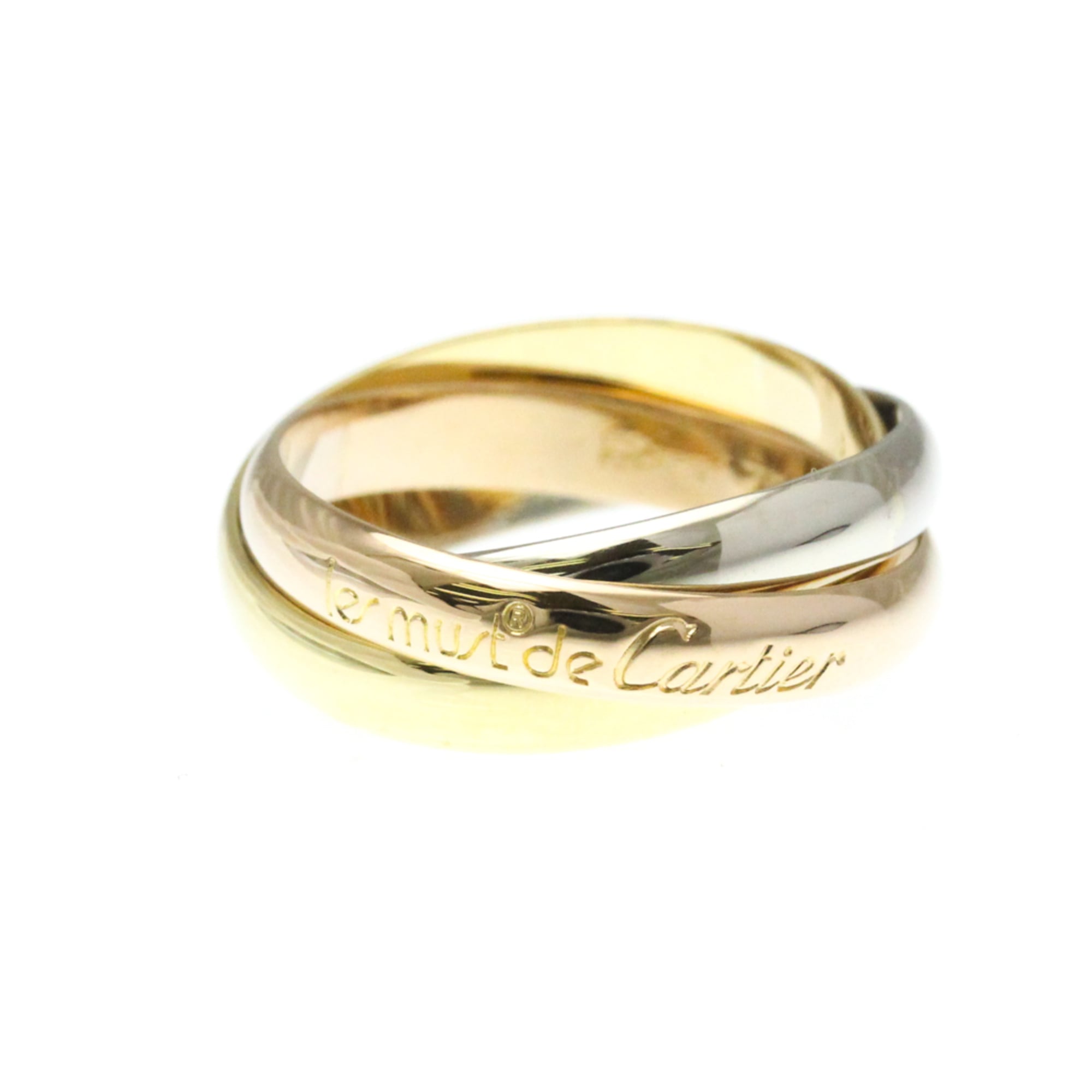 カルティエ(Cartier) トリニティ K18イエローゴールド(K18YG),K18ピンクゴールド(K18PG),K18ホワイトゴールド(K18WG) ファッション 無し バンドリング ゴールド【中古】