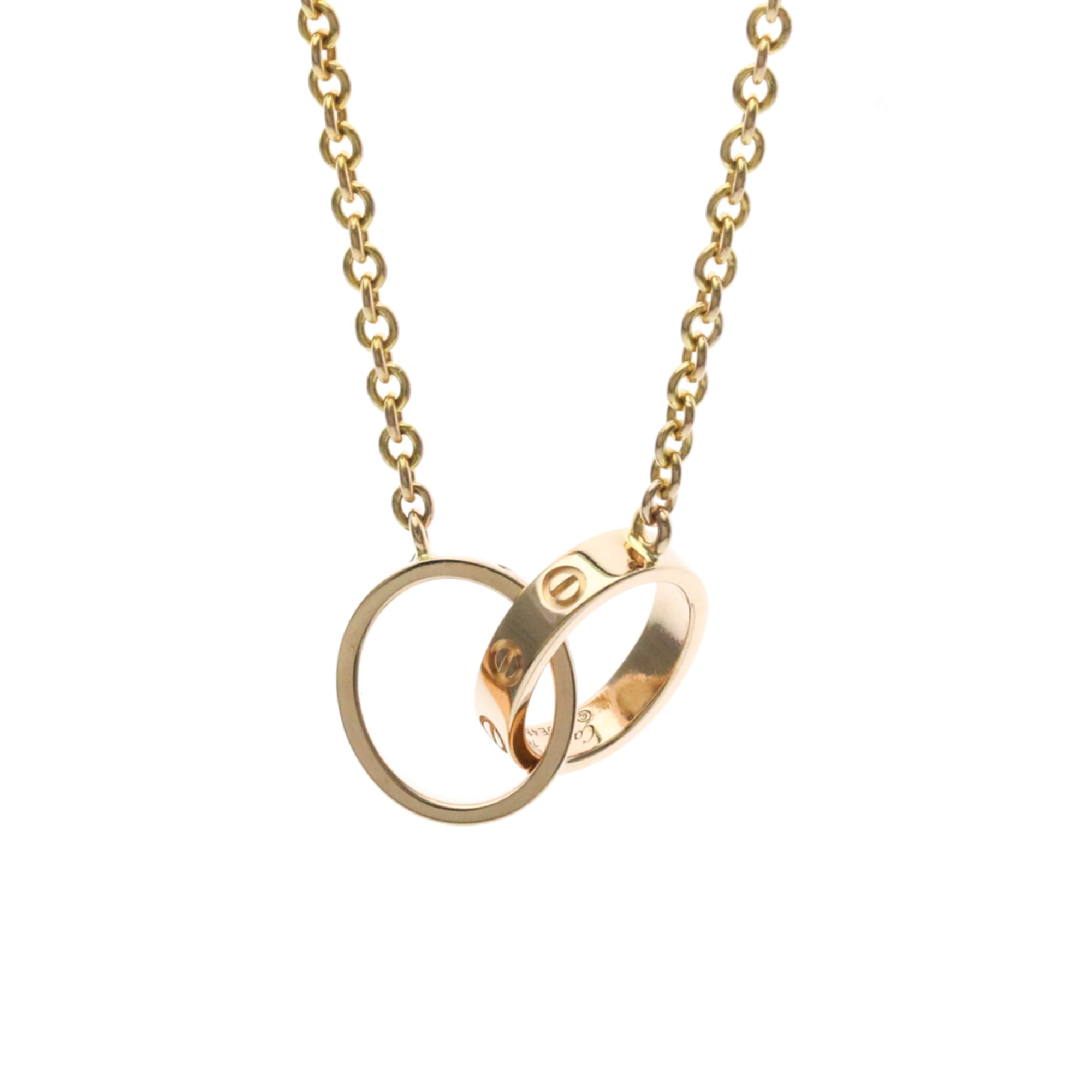 カルティエ(Cartier) K18ピンクゴールド(K18PG) 無し レディース,メンズ ファッション ペンダントネックレス (ピンクゴールド(PG)) ベビーラブネックレス【中古】