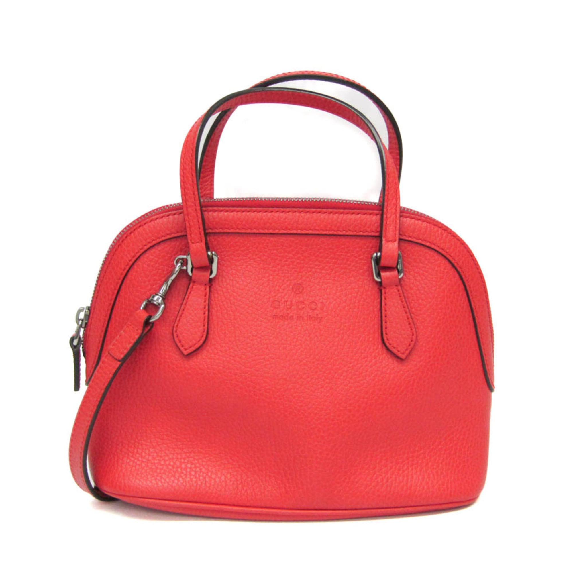 Rakuten - グッチ(Gucci) 341504 レディース レザー ハンドバッグ,ショルダーバッグ レッド【中古】