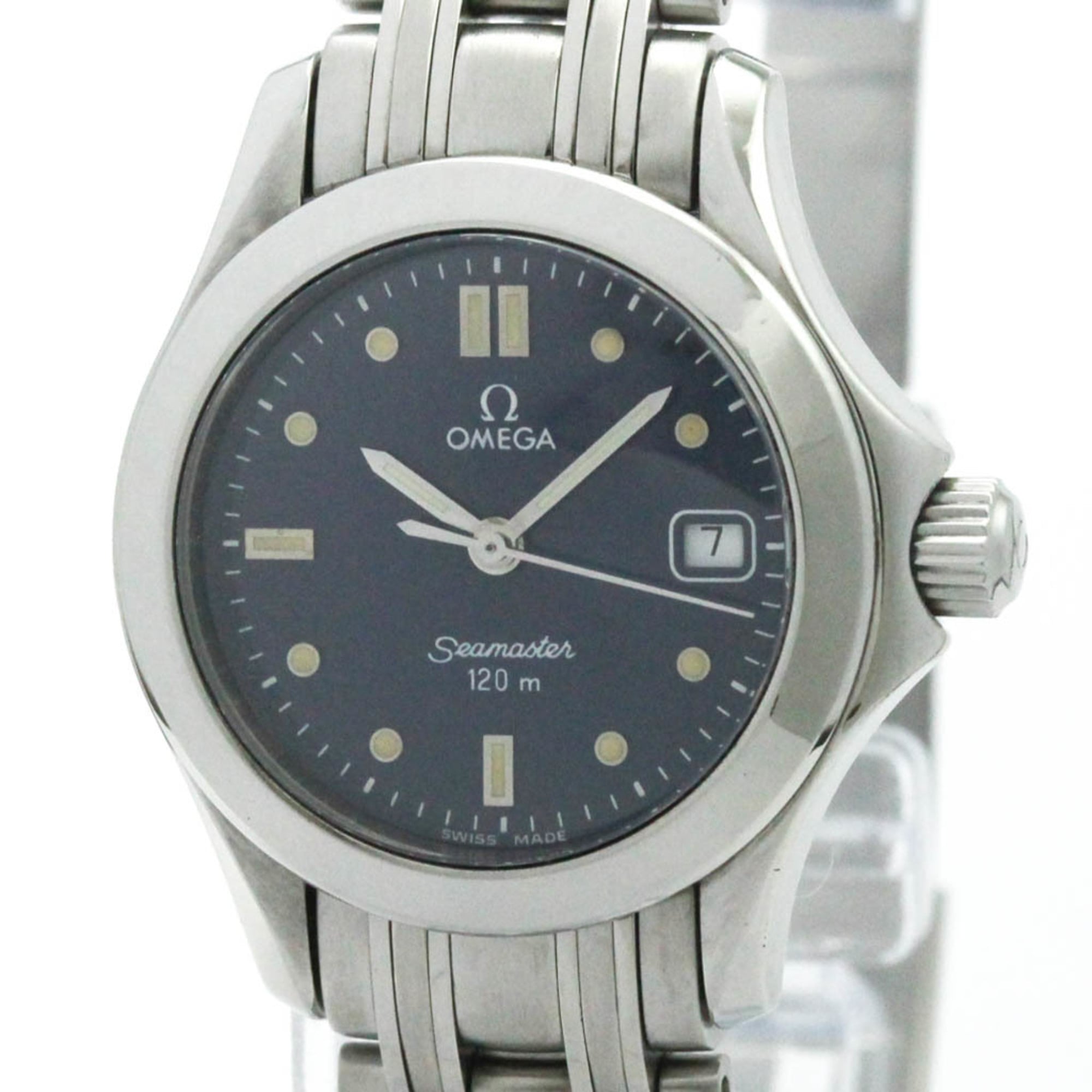 C, D, T, R, W - オメガ (OMEGA) シーマスター 120M ステンレススチール クォーツ レディース 時計 2581.80 (外装仕上げ済み)【中古】