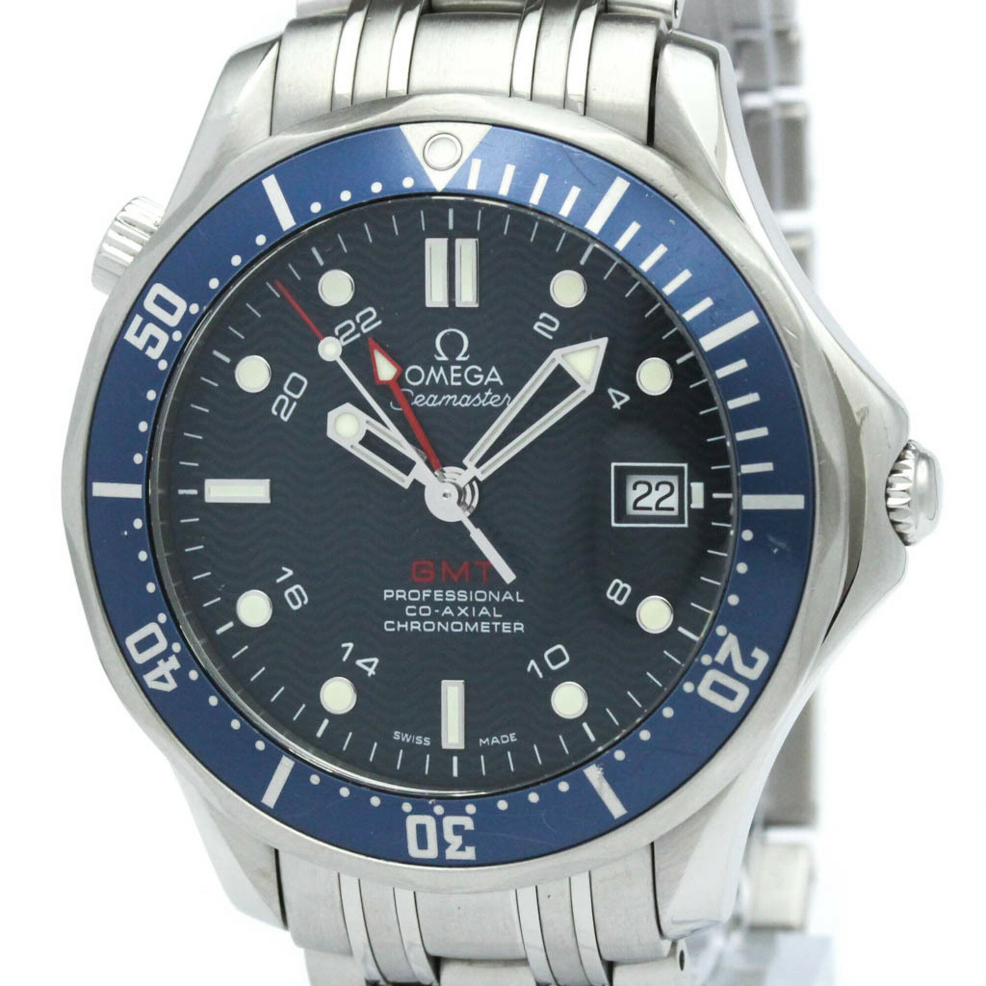 オメガ (OMEGA) シーマスター GMT コーアクシャル ステンレススチール 自動巻き メンズ  ...