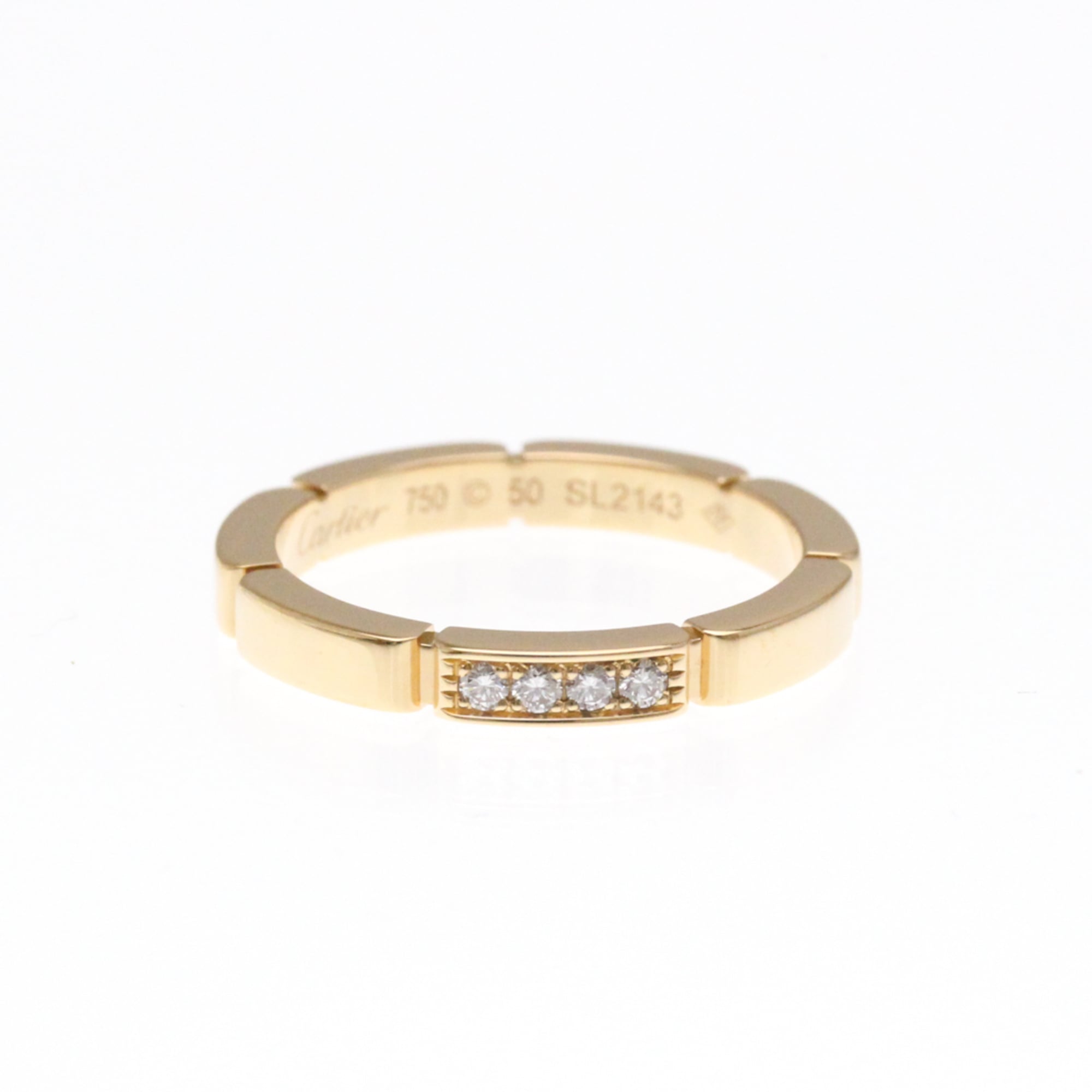 カルティエ(Cartier) マイヨンパンテール 4P ダイヤモンド リング K18ピンクゴールド(K18PG) ファッション ダイヤモンド バンドリング ピンクゴールド(PG)【中古】