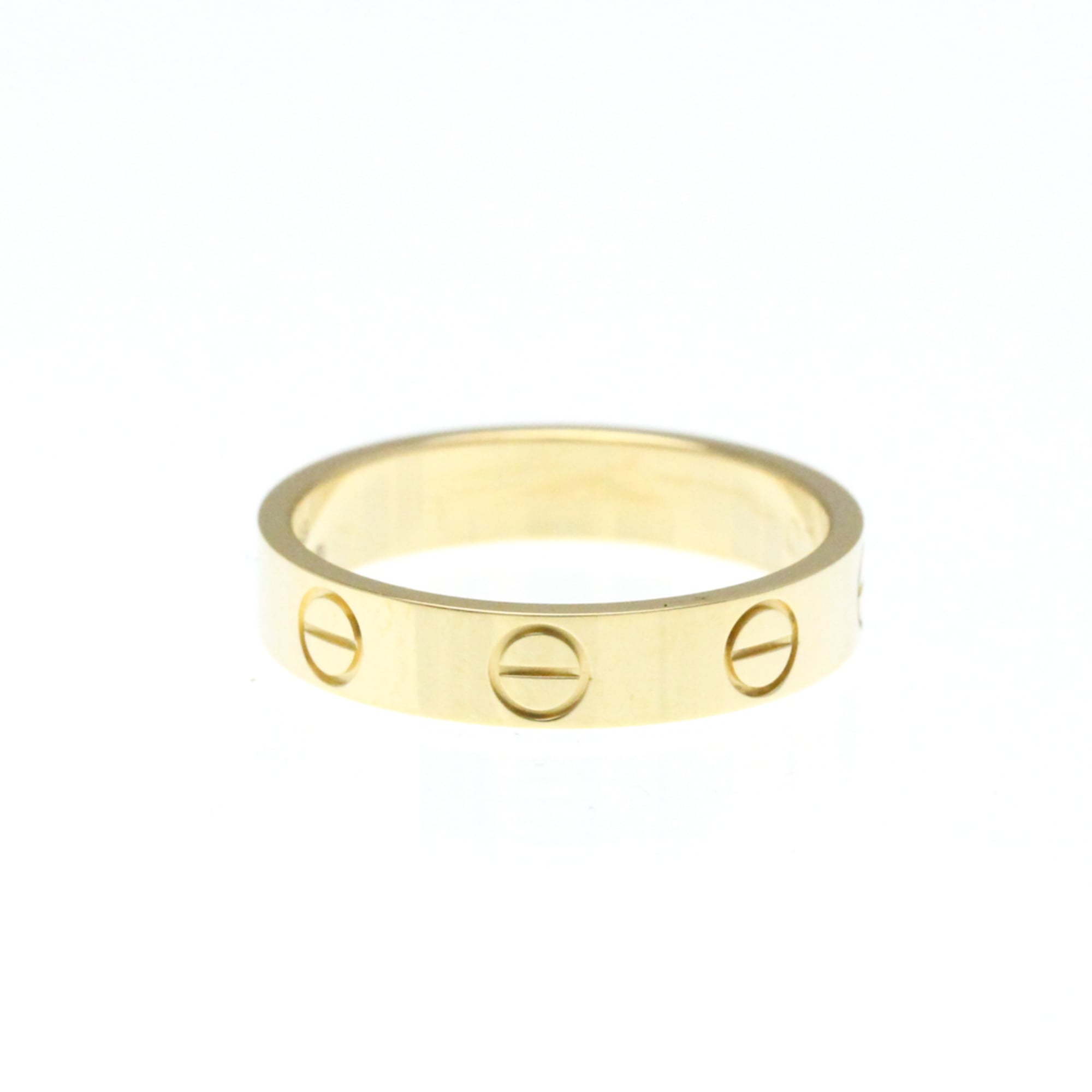 カルティエ(Cartier) ミニラブ リング K18イエローゴールド(K18YG) ファッション 無し バンドリング ゴールド【中古】