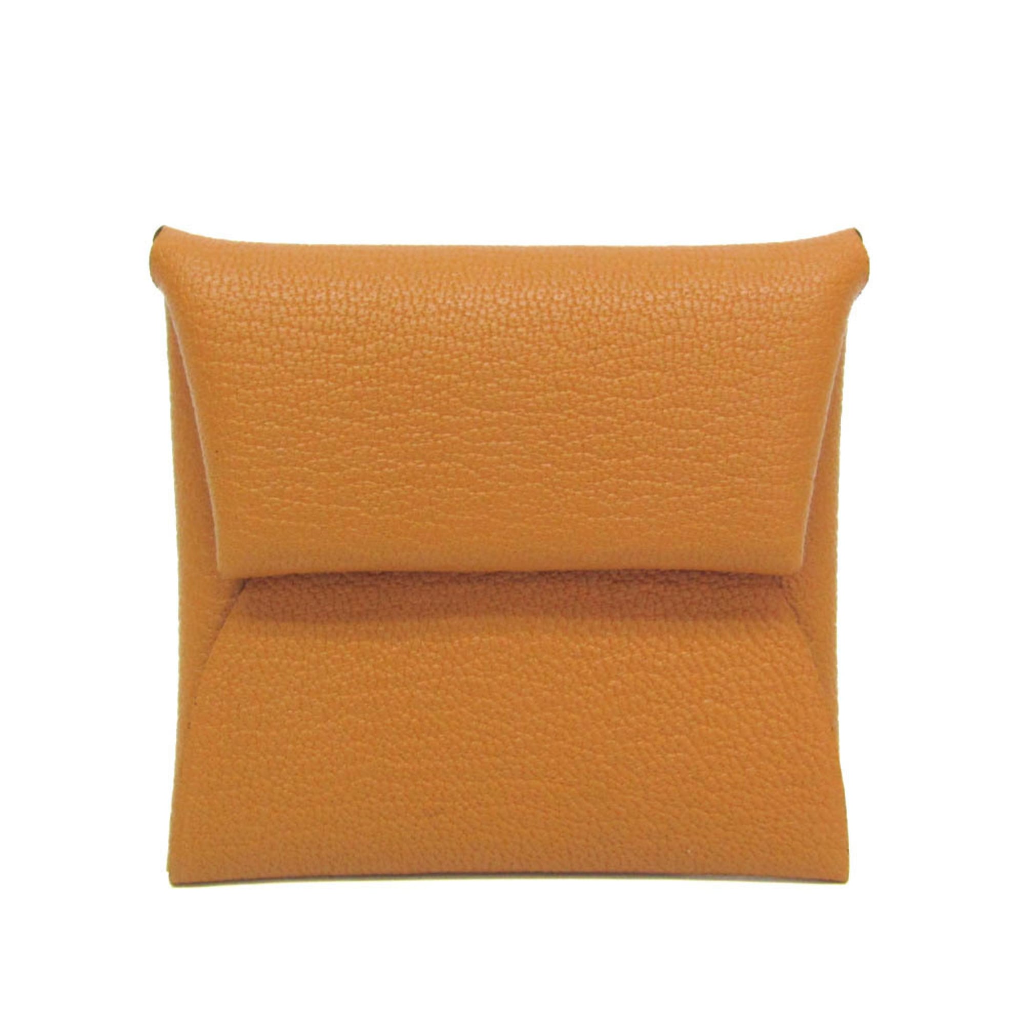 エルメス(Hermes) バスティア レディース,メンズ シェーブル 小銭入れ・コインケース ブラウン【中古】