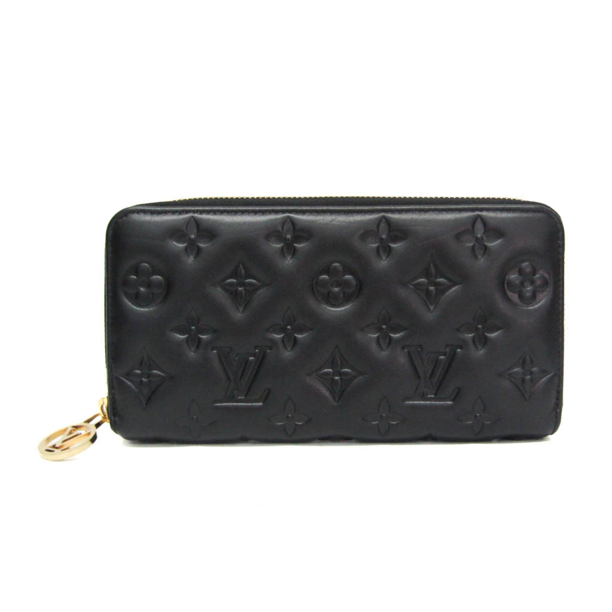 ルイ・ヴィトン(Louis Vuitton) クッサン ジッピー・ウォレット M81510 メンズ,レディース ラムレザー 長財布（二つ折り） ブラック【中古】（楽天・eLady）