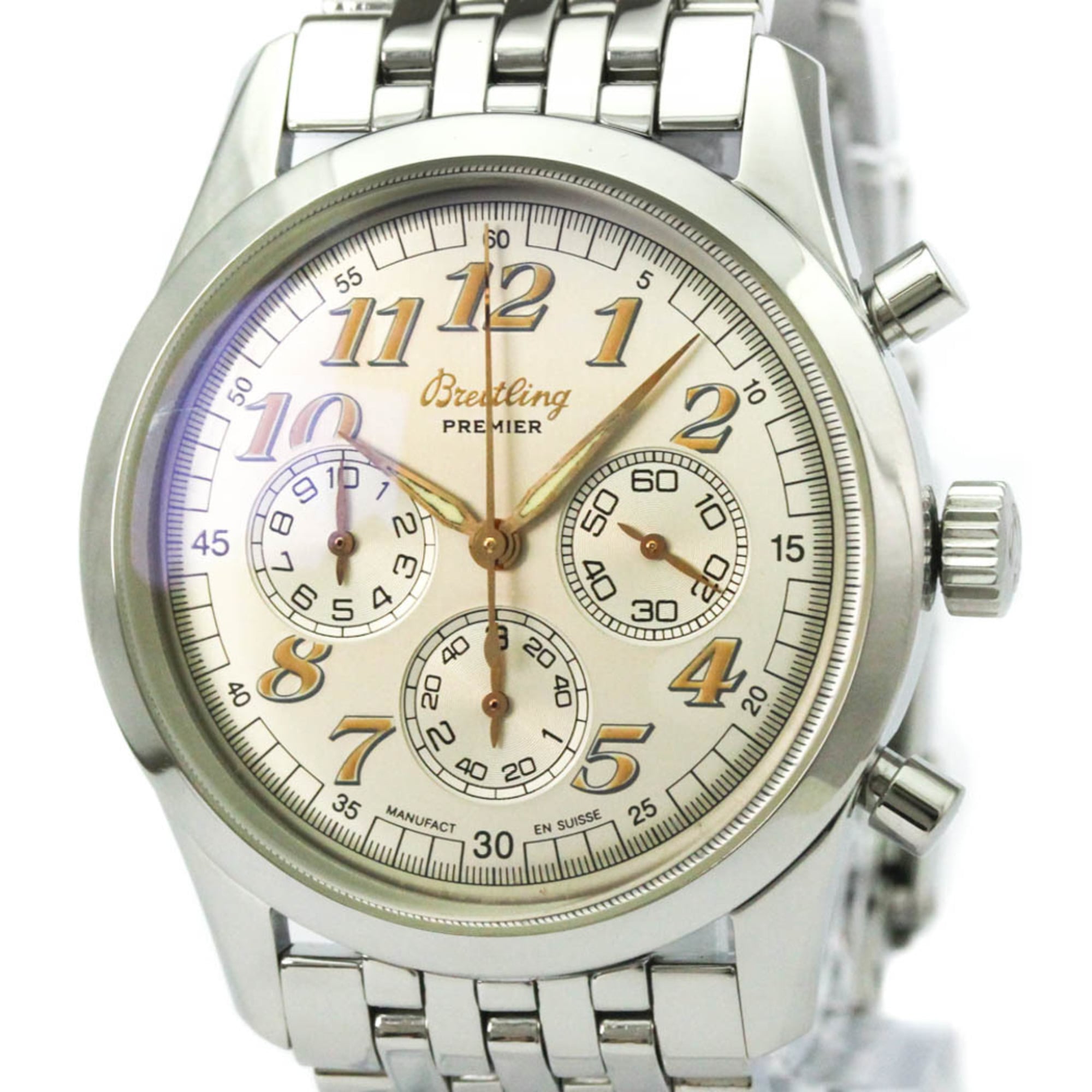 Navi Timer - ブライトリング (BREITLING) ヘッドウィンド ステンレススチール 自動巻き メンズ 時計 A40035 (外装仕上げ済み)【中古】