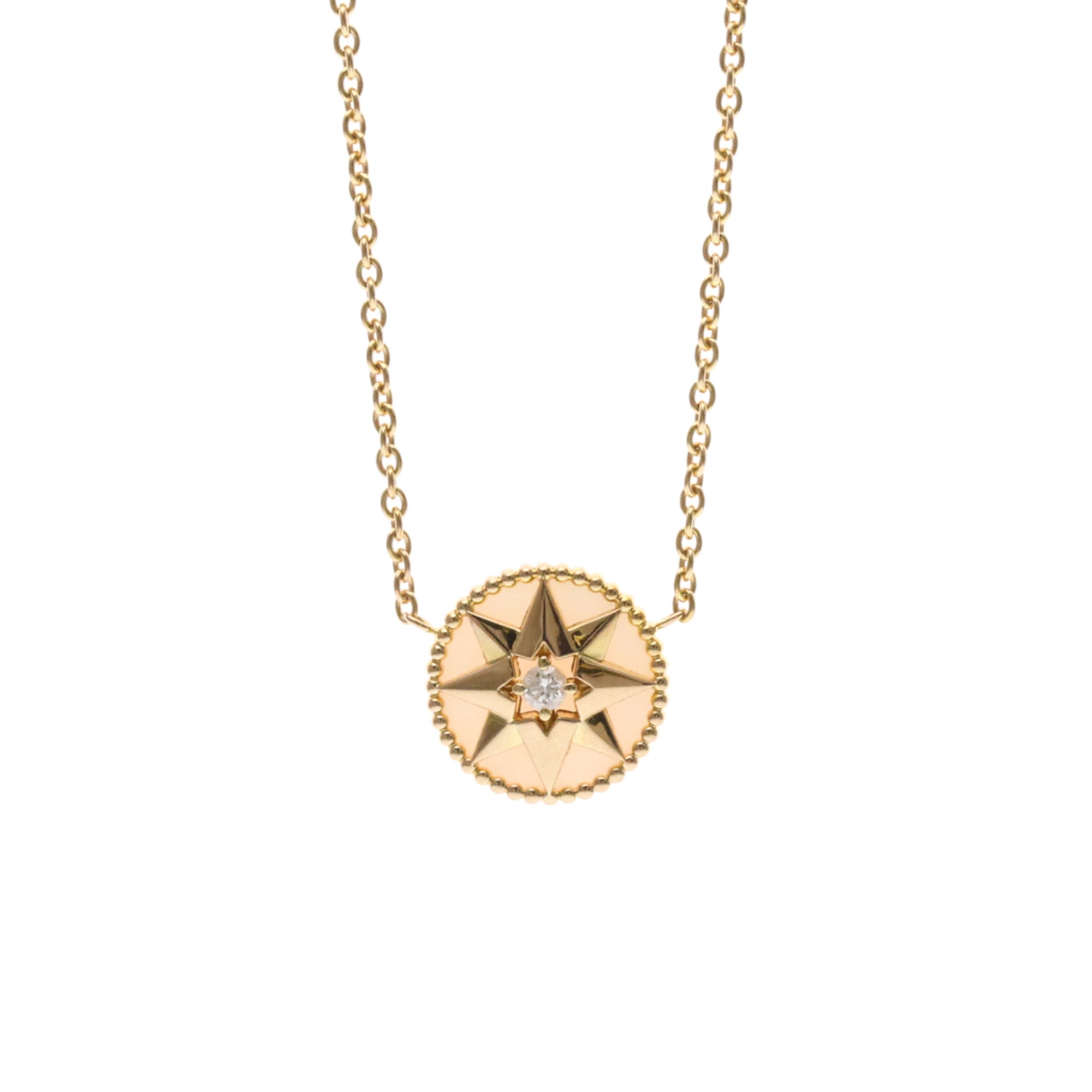 クリスチャン・ディオール(Christian Dior) K18ピンクゴールド(K18PG) オパール メンズ,レディース ファッション ペンダントネックレス (ピンクゴールド(PG)) ローズディヴァン ネックレス【中古】