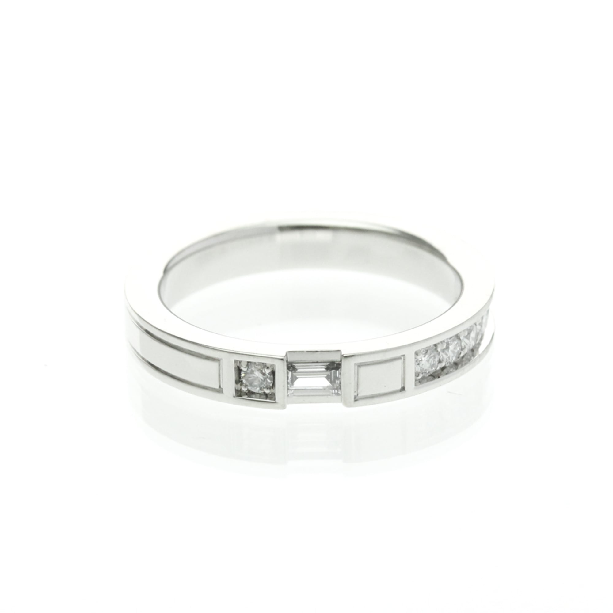 ハリー・ウィンストン(Harry Winston) トラフィックアクセント リング プラチナ ファッション ダイヤモンド バンドリング シルバー【中古】