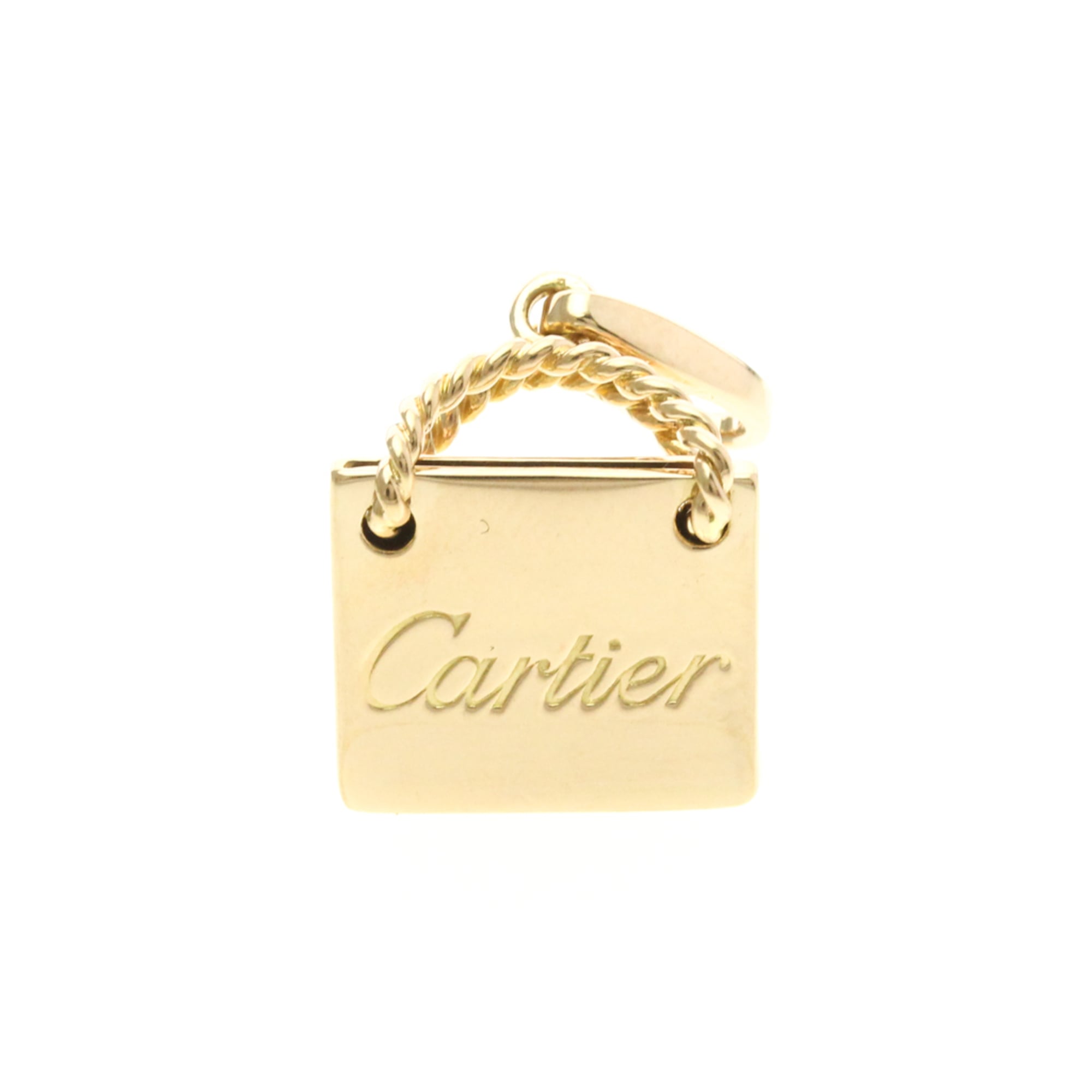カルティエ(Cartier) K18ピンクゴールド(K18PG) 無し メンズ,レディース ファッション ペンダント (ピンクゴールド(PG)) ショッピングバッグ チャーム【中古】