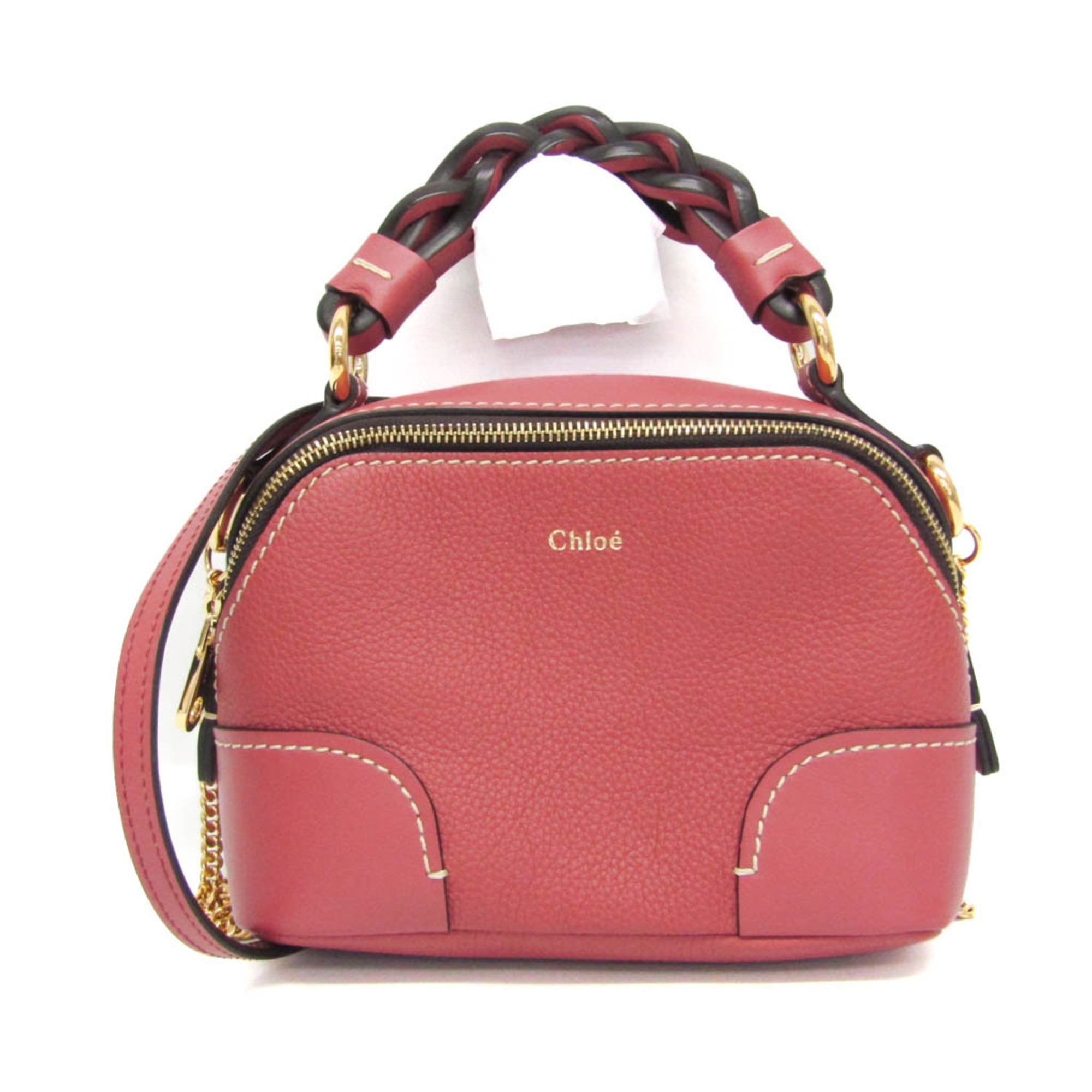 クロエ(Chloé) ミニ ダリア MINI DARIA レディース レザー ハンドバッグ,ショルダーバッグ ピンク【中古】