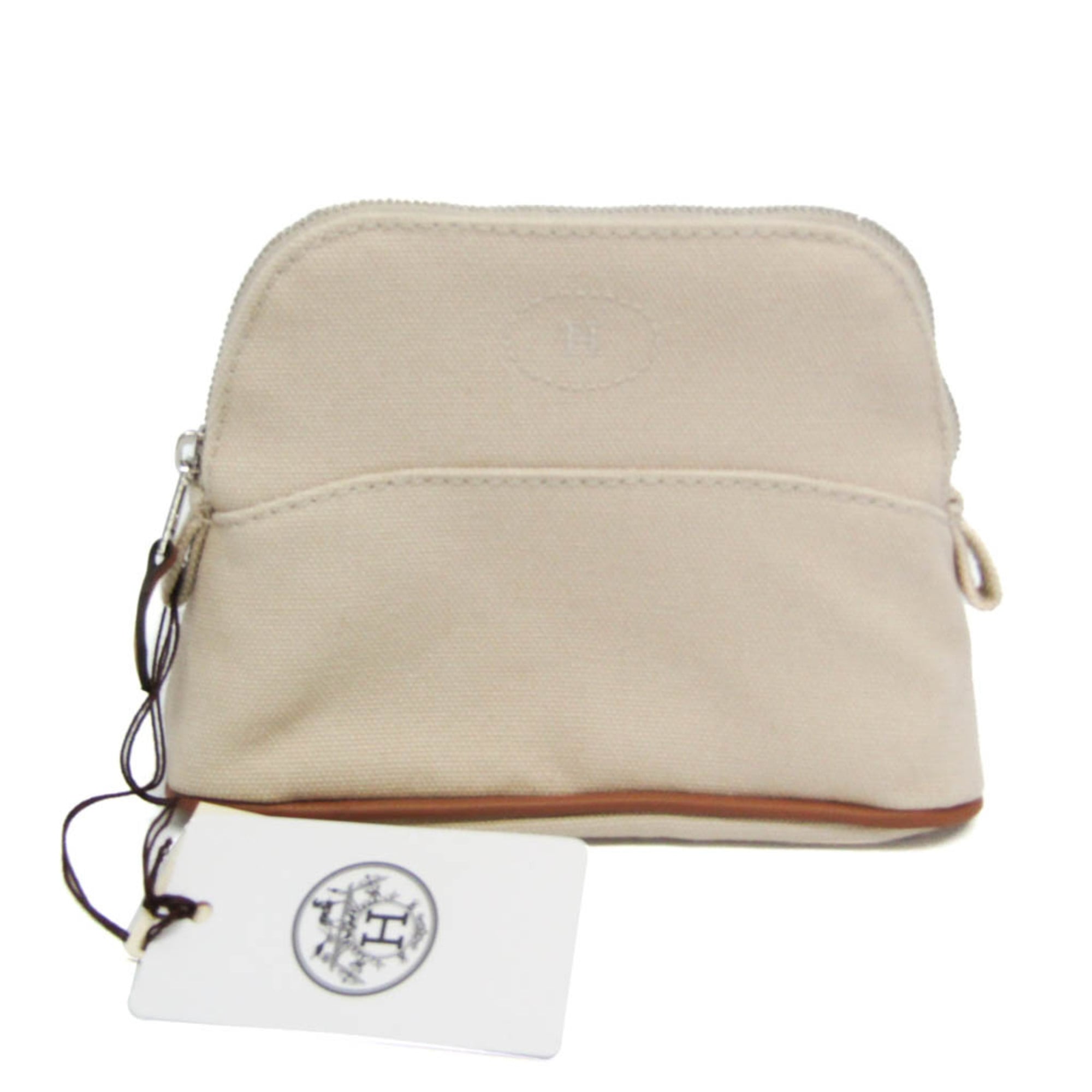 Rakuten - エルメス(Hermes) ボリード ミニミニ レディース コットン ポーチ ライトベージュ【中古】
