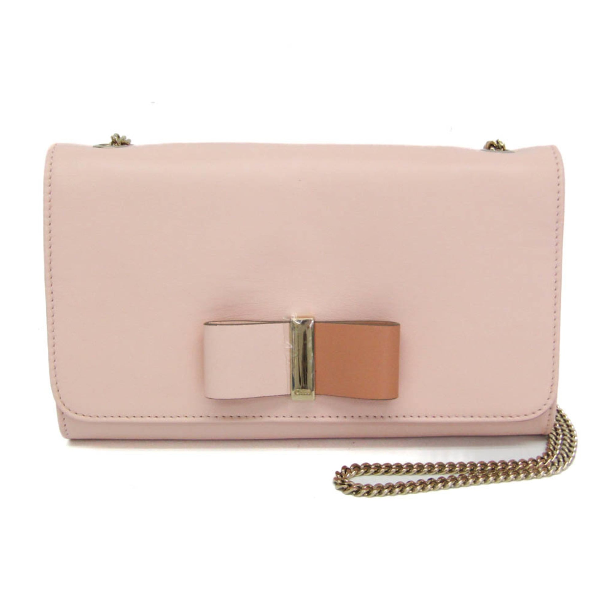 Chloe(クロエ) 財布 アビーチェーン付きウォレット ベージュ チェーンウォレット/チェーンショルダー レザー Chloe - Chloe(クロエ) 財布 アビーチェーン付きウォレット ベージュ
