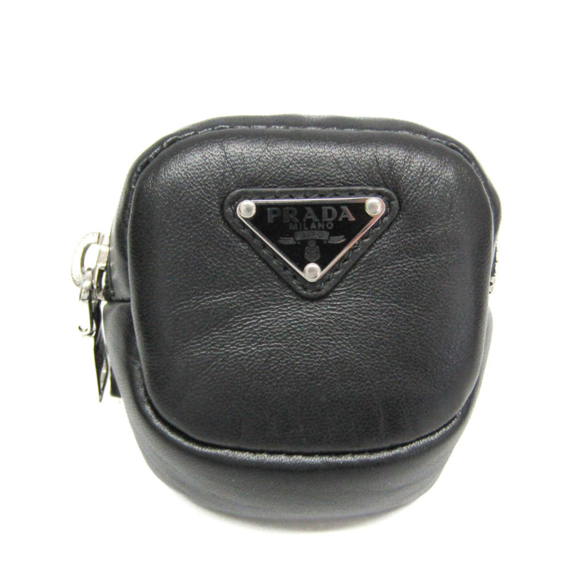 Rakuten - プラダ(Prada) ベルトポーチ 1TT137 レディース,メンズ レザー ポーチ ブラック【中古】