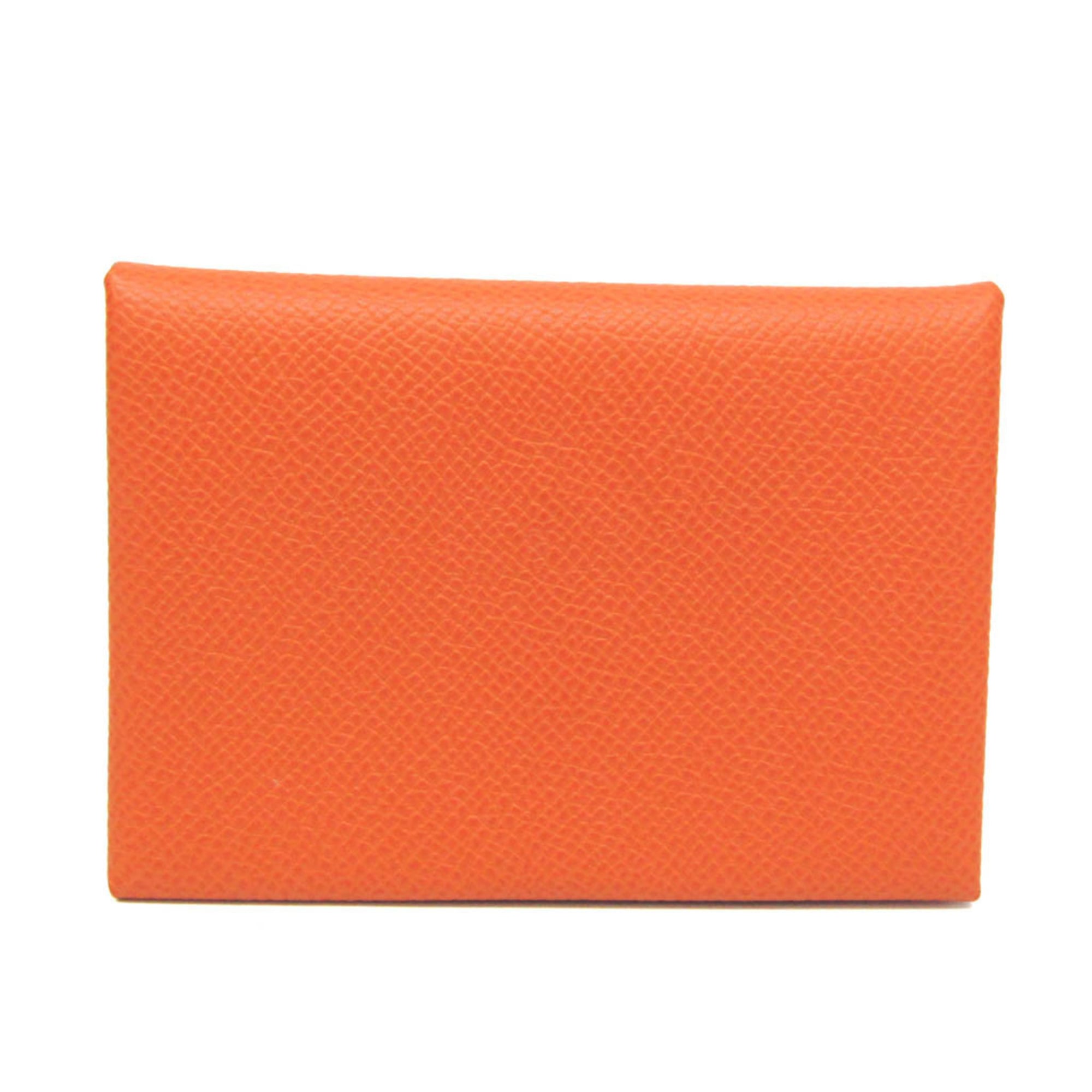 Rakuten - エルメス(Hermes) カルヴィ デュオ ヴェルソ エプソン カードケース オレンジ,イエロー【中古】