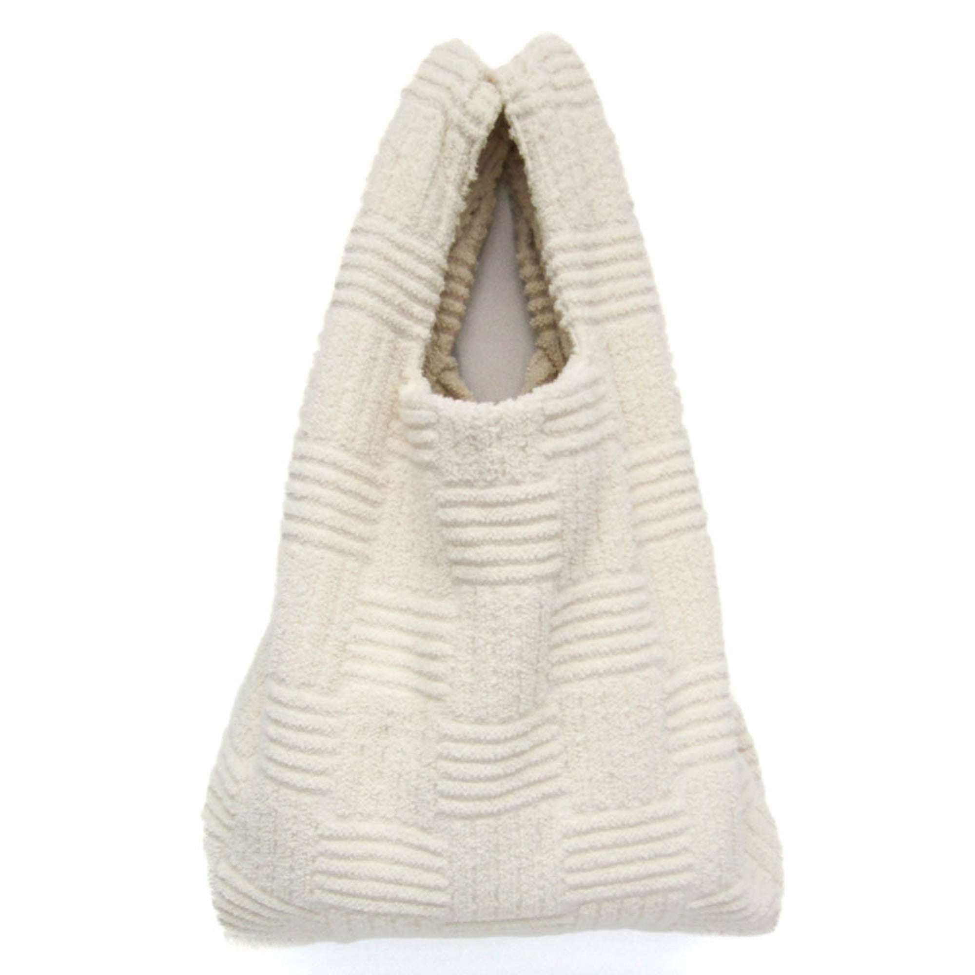 ボッテガ・ヴェネタ(Bottega Veneta) テリークロス トートバッグ メンズ,レディース パイル トートバッグ ホワイト【中古】