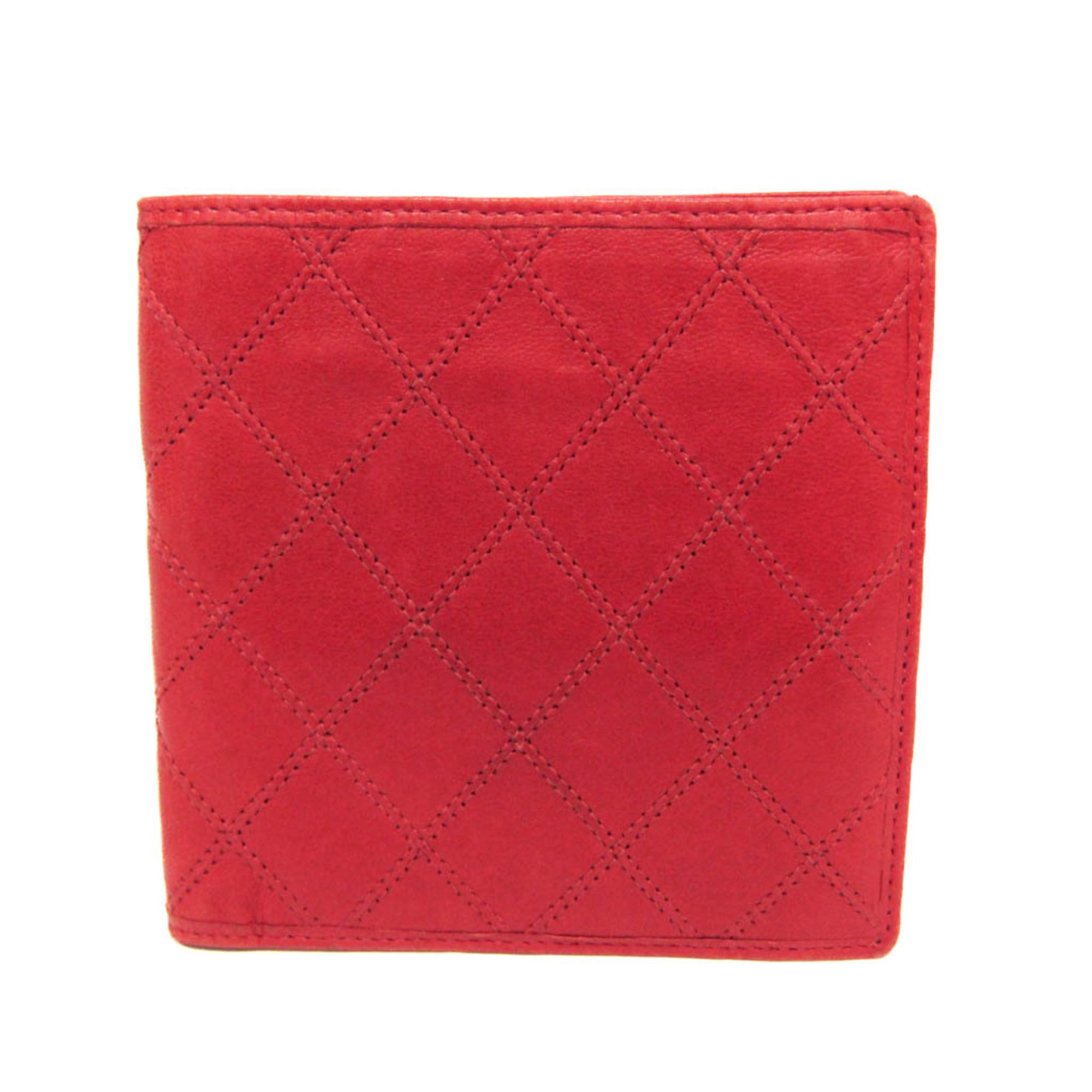 乐天商城 - シャネル(Chanel) ビコローレ レディース ラムスキン 札入れ（二つ折り） レッド【中古】